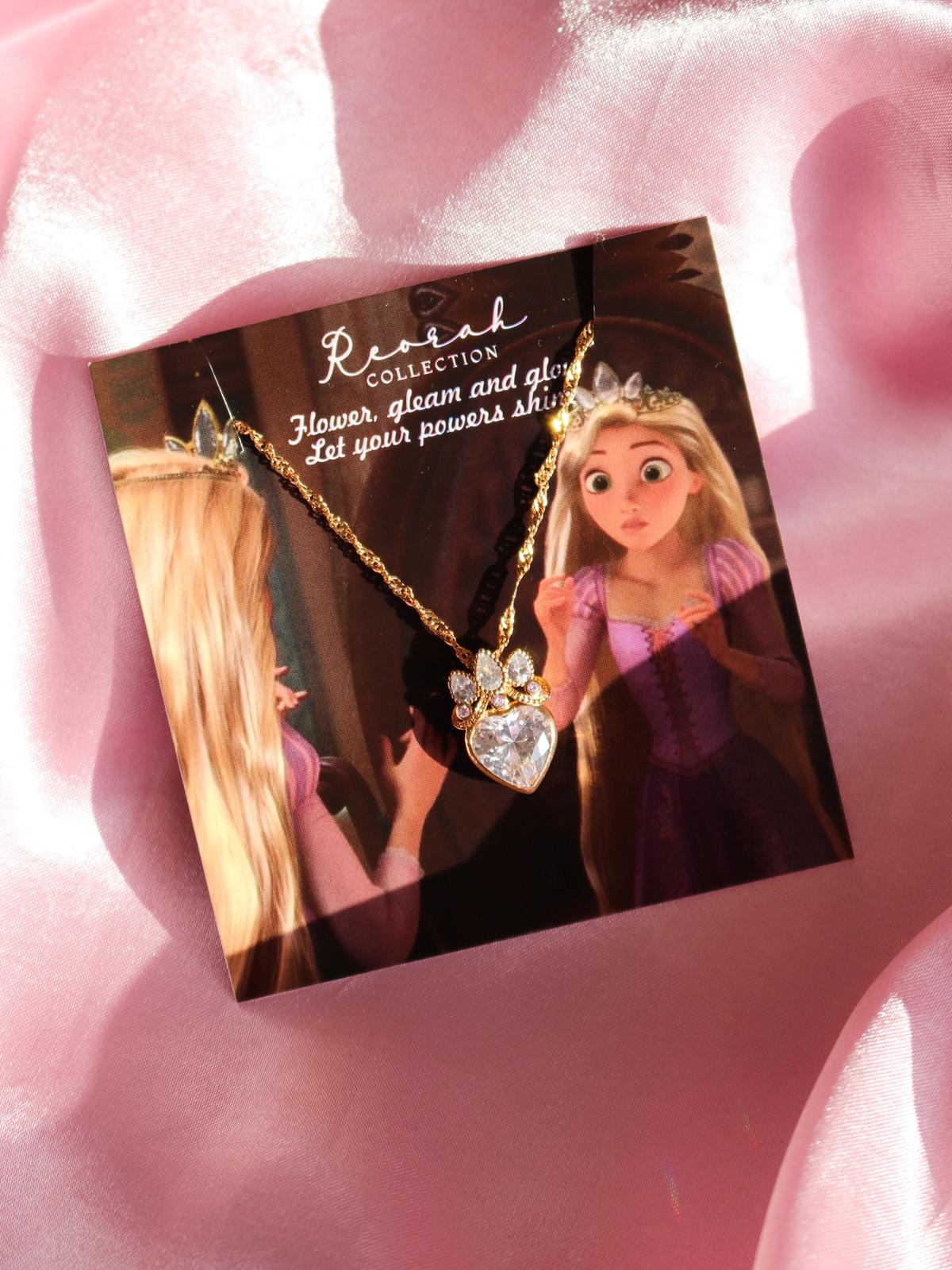 Rapunzel Crown Heart Kolye