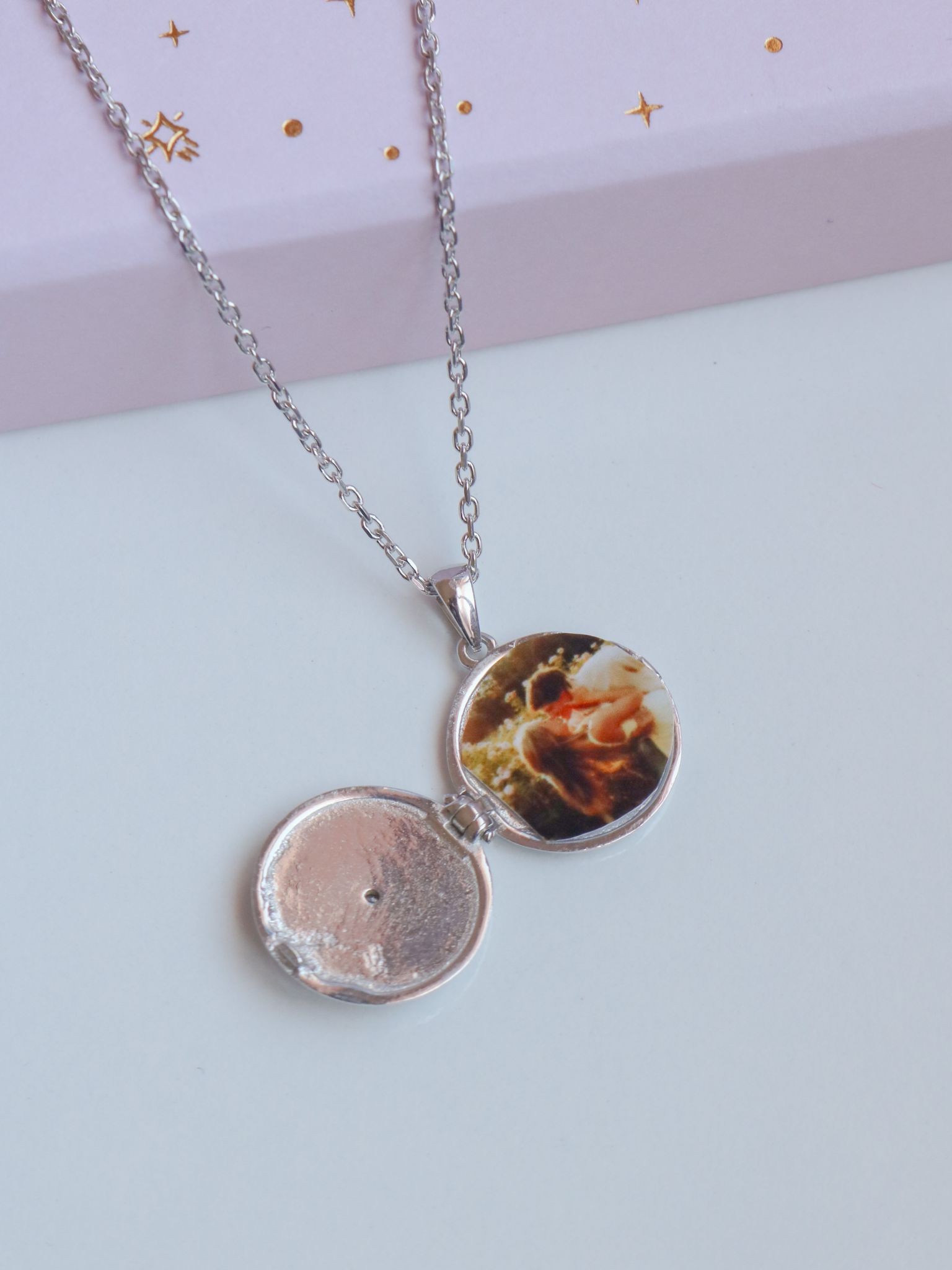 Locked Memoire v3. 925 Silver Locket Necklace with Personalized Photo