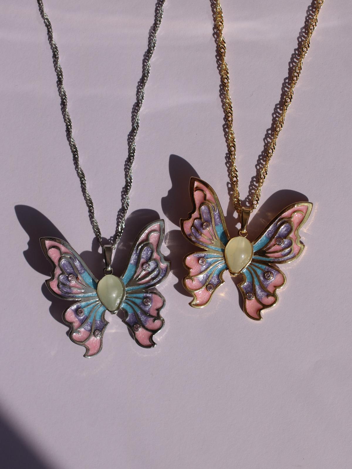 Fairy Elina Glow in the Dark Butterfly Necklace