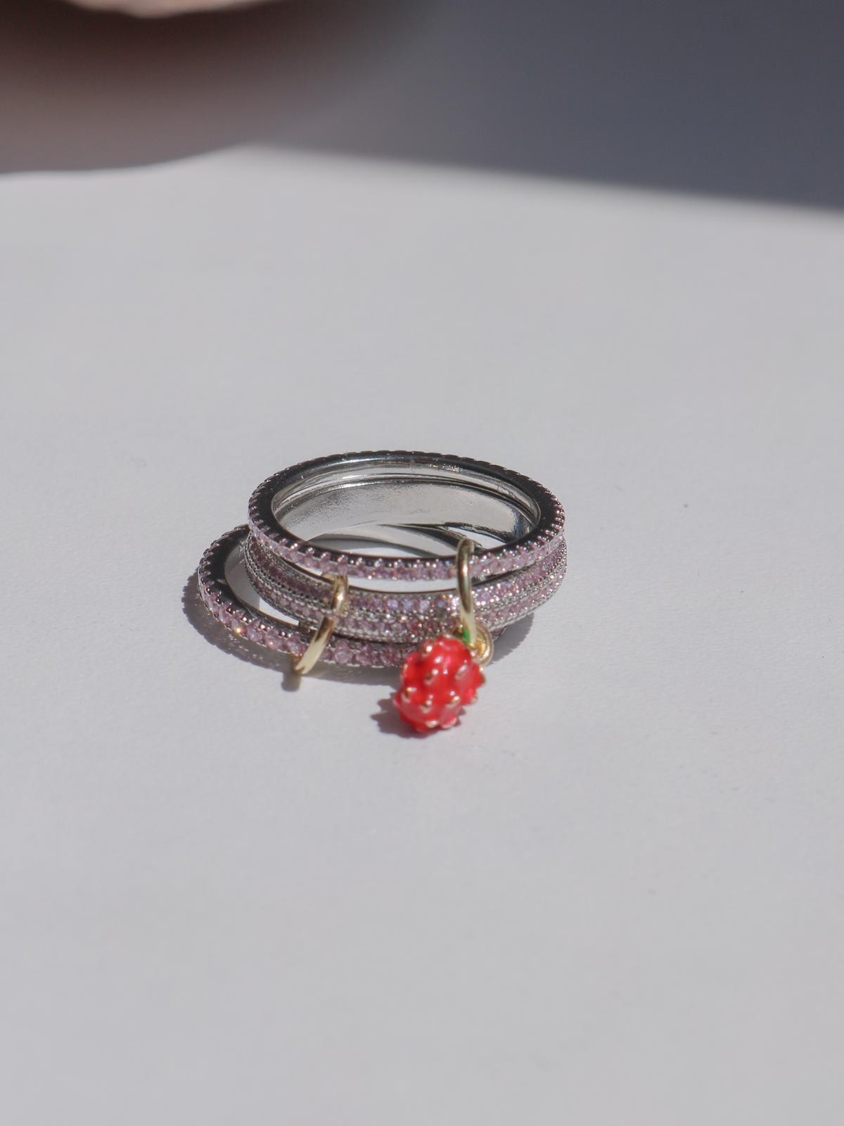 Pembe Velorien Charm Yüzük 15 - M Beden