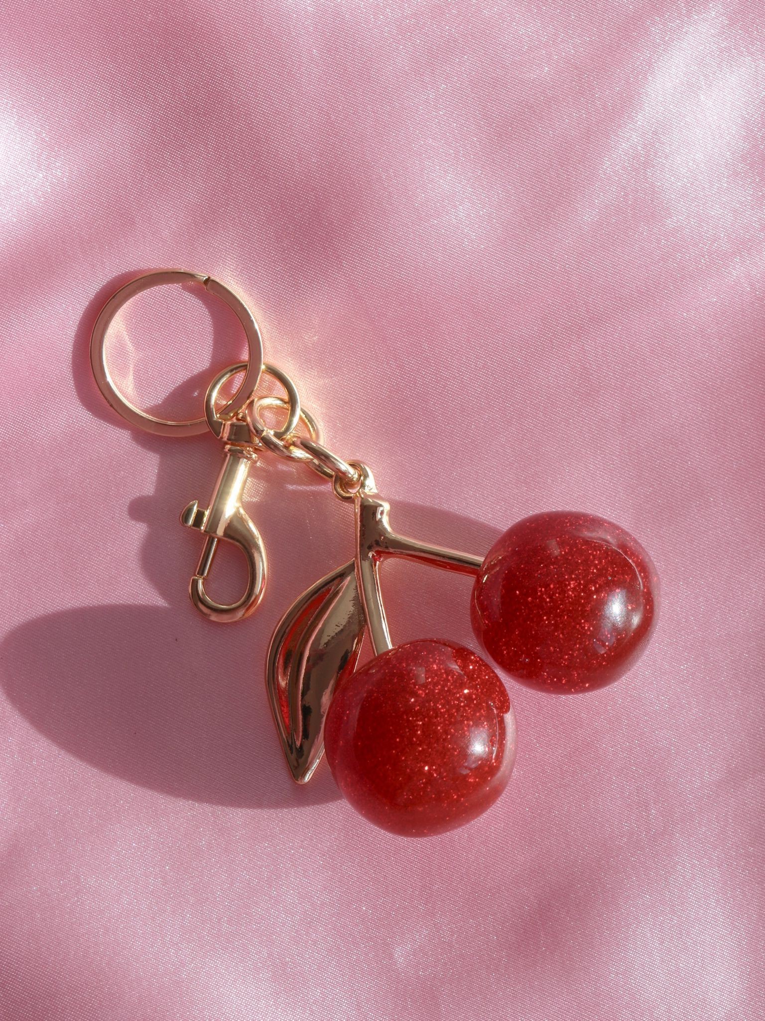 Cherry Lady Charm Keychain