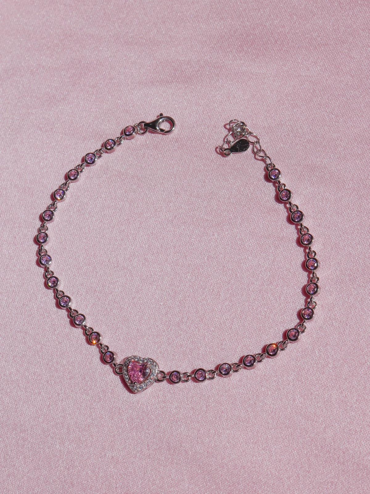 Sweet Pink 925 Silver Bracelet