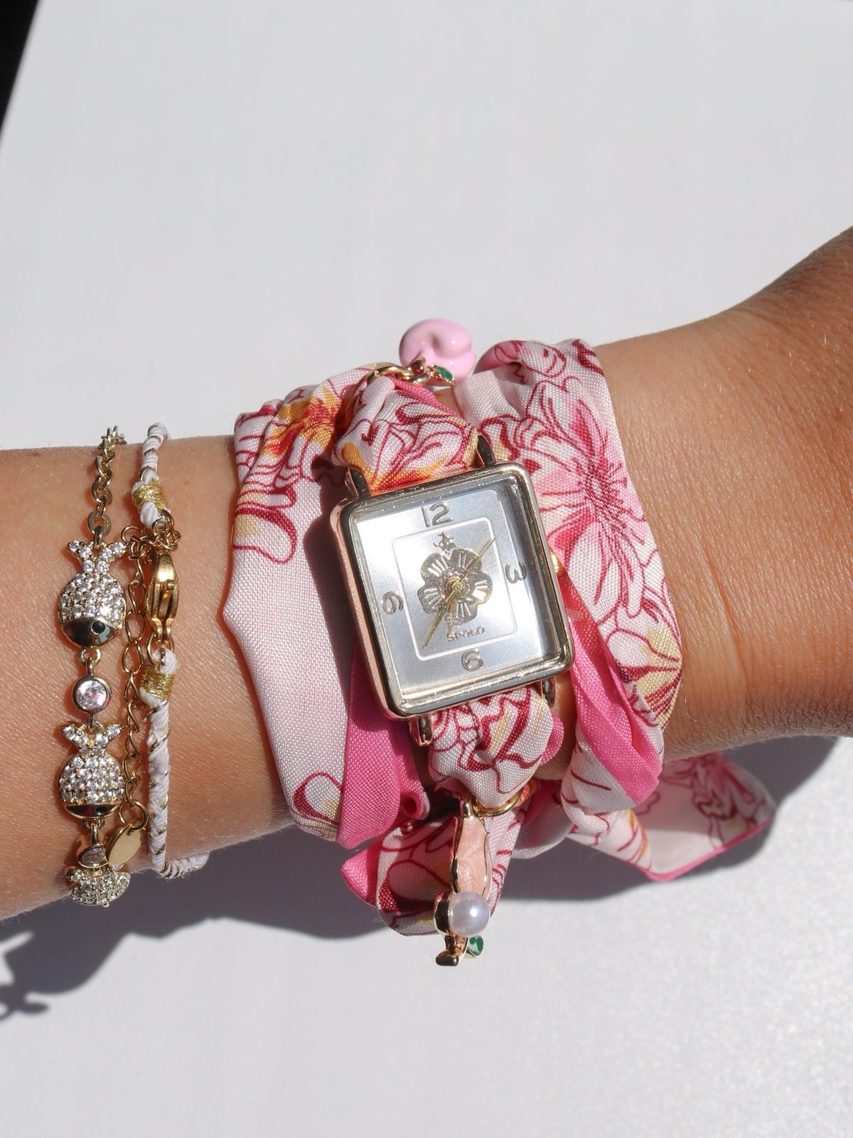 Pink Lover Scarf Charm Watch