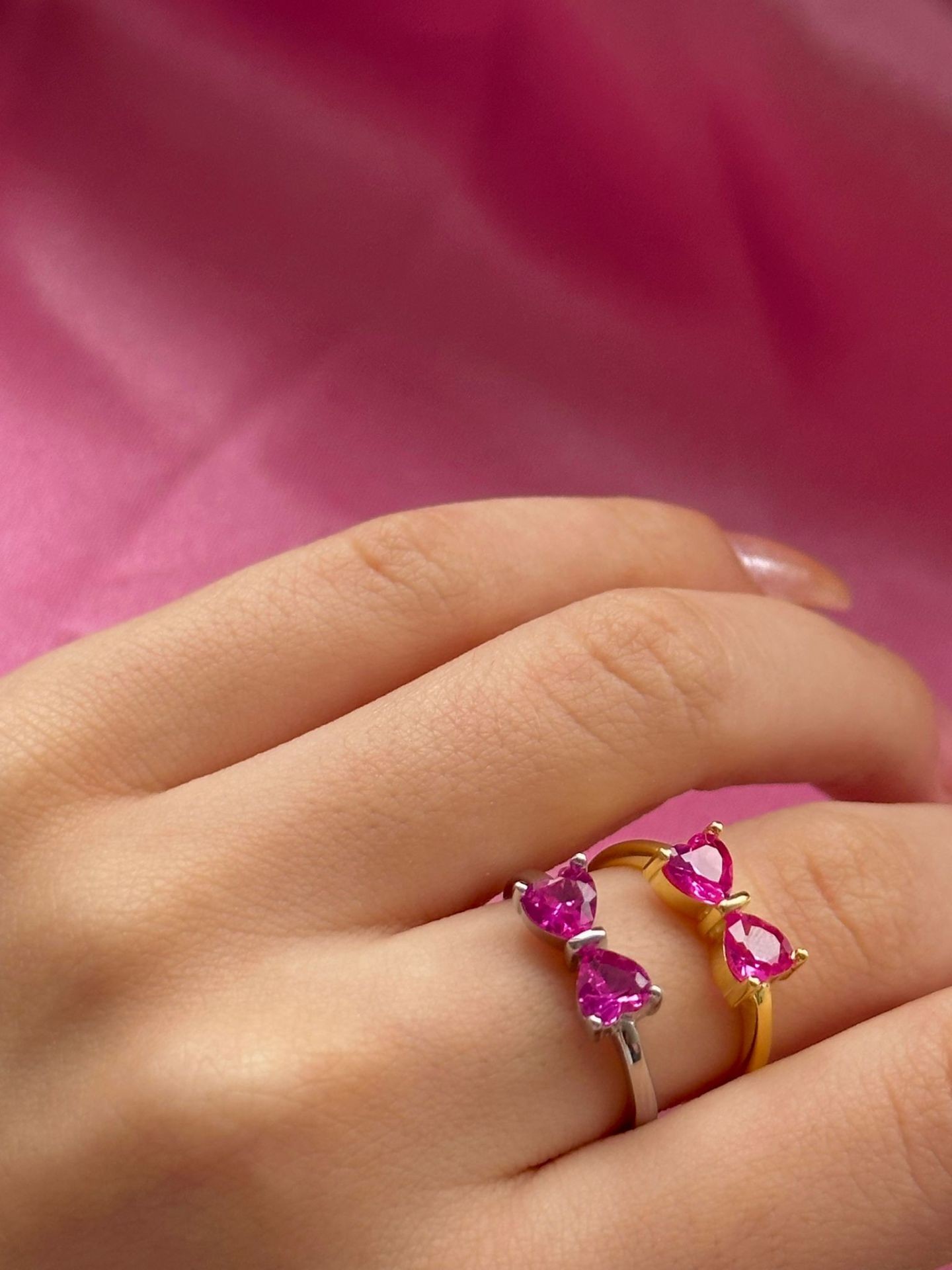 Pink Ribbon 925 Silver Ring