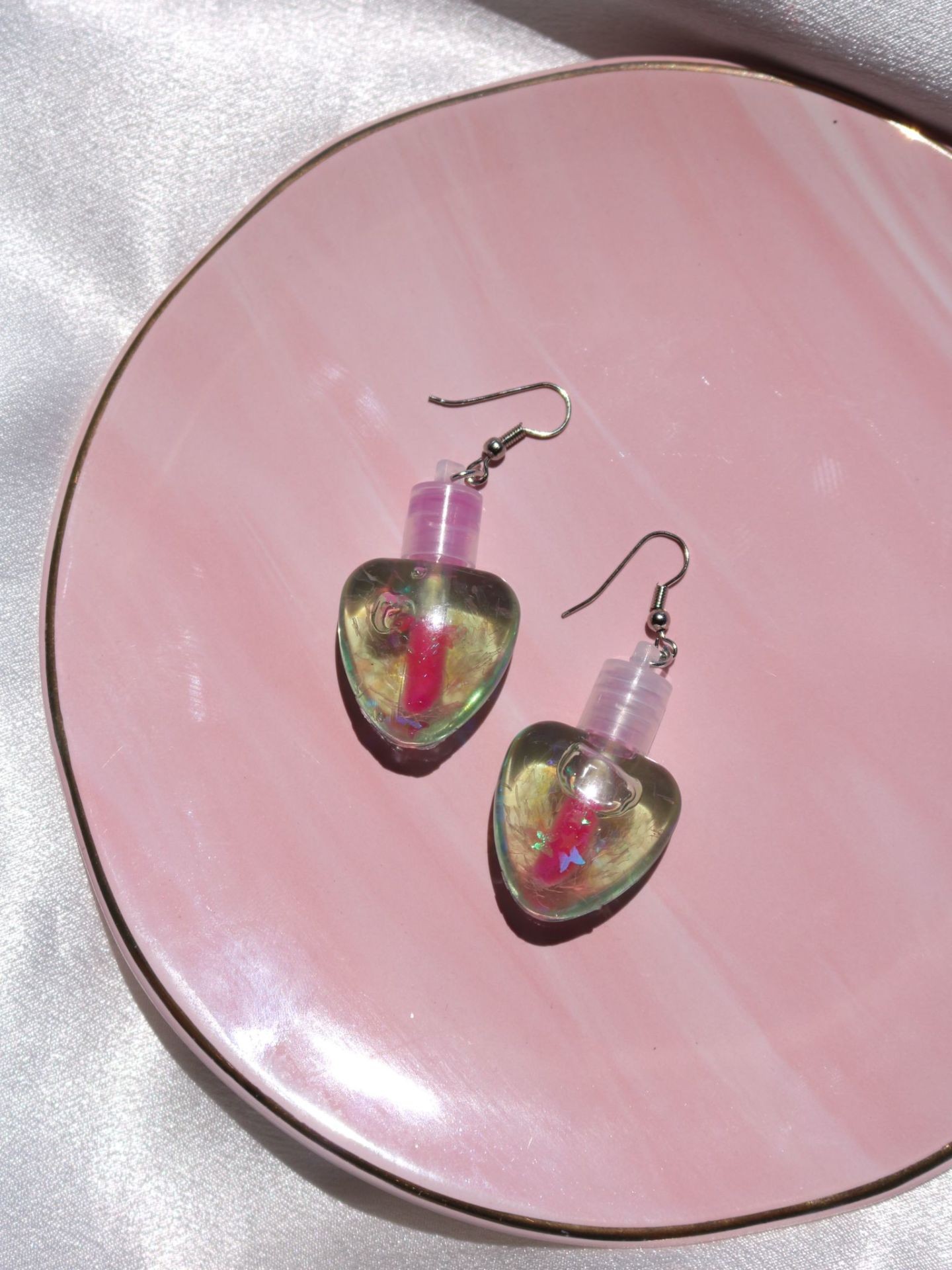 Lip Gloss Heart Earrings