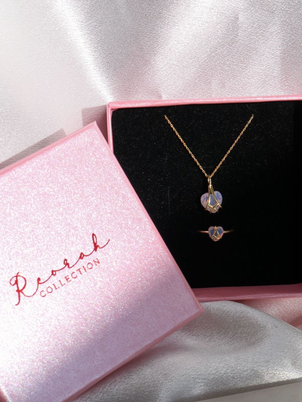 Diamond Chateau Necklace - Ring Set 925 Silver