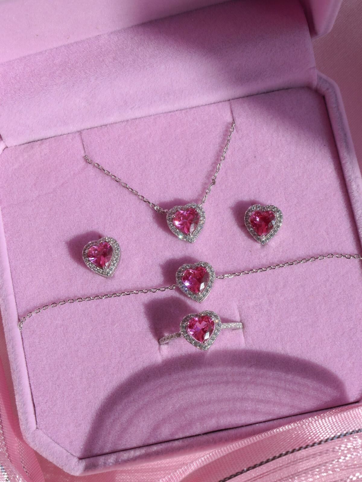 Pandora Heart 925 Silver Jewelry Set