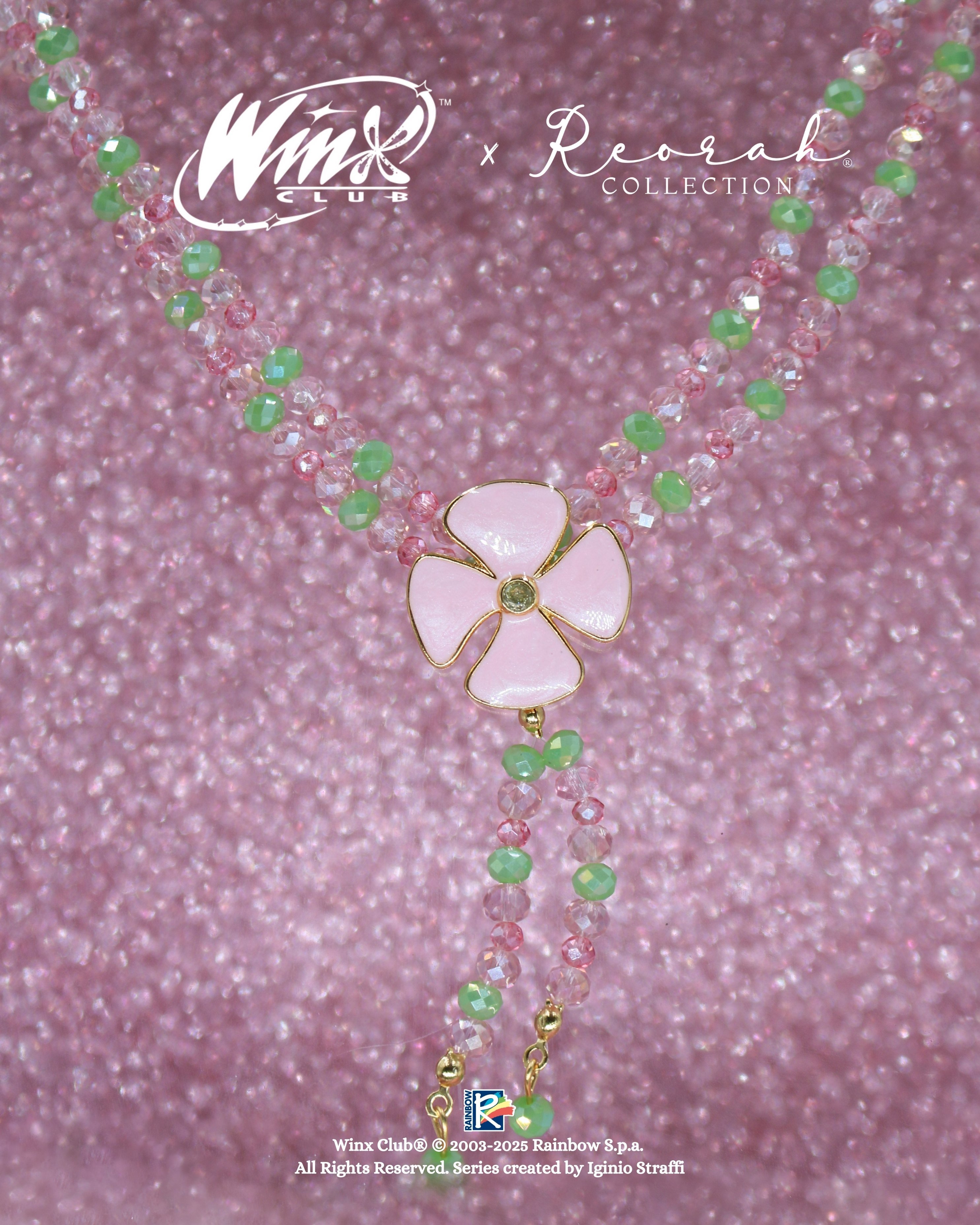Winx Club® Flora Flower Boncuklu Choker Kolye