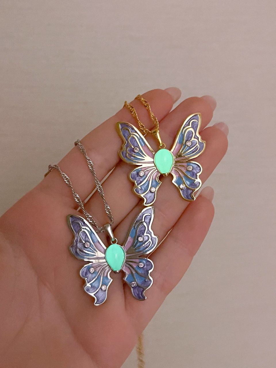 Fairy Elina Glow in the Dark Butterfly Necklace