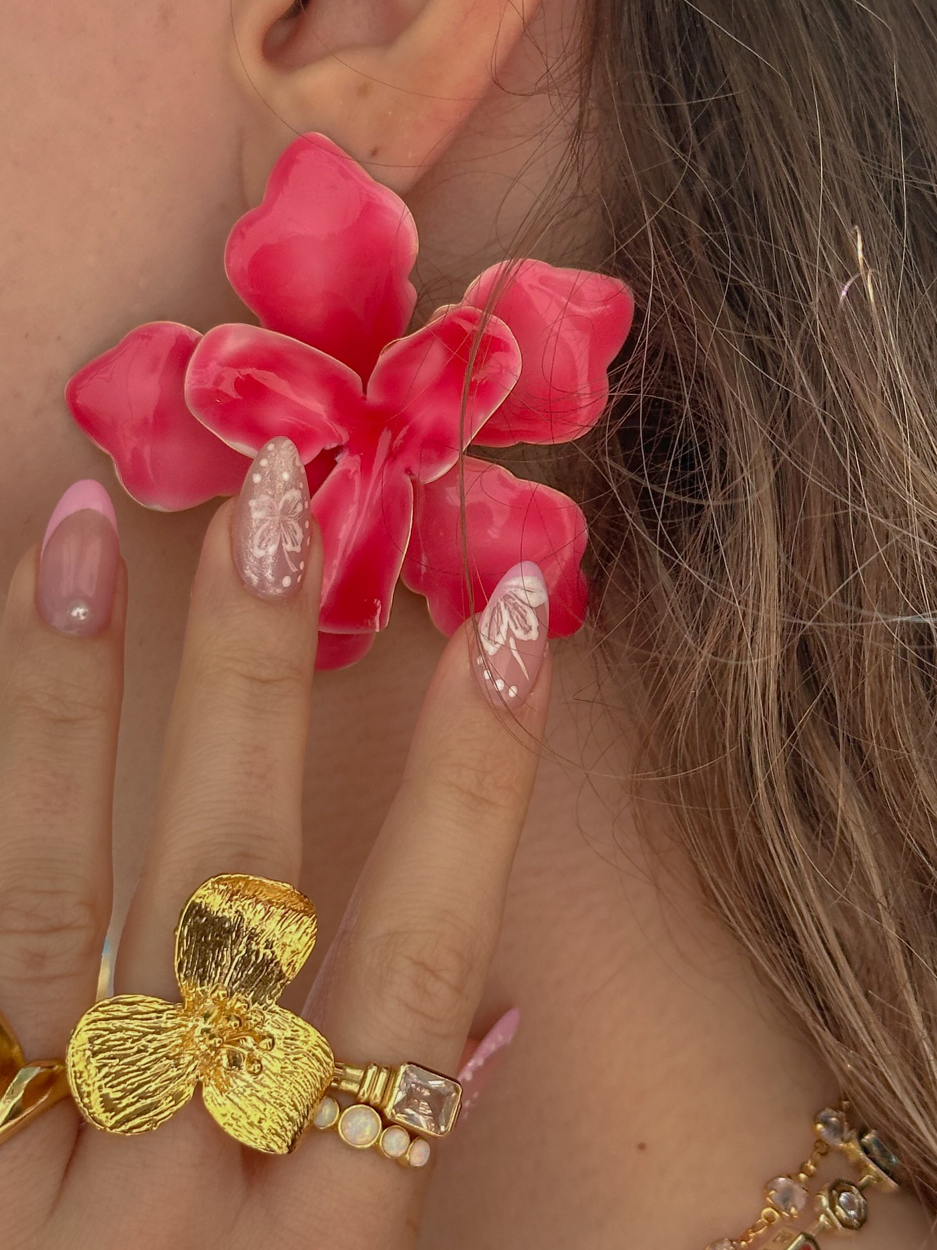 Big Orchid Earrings
