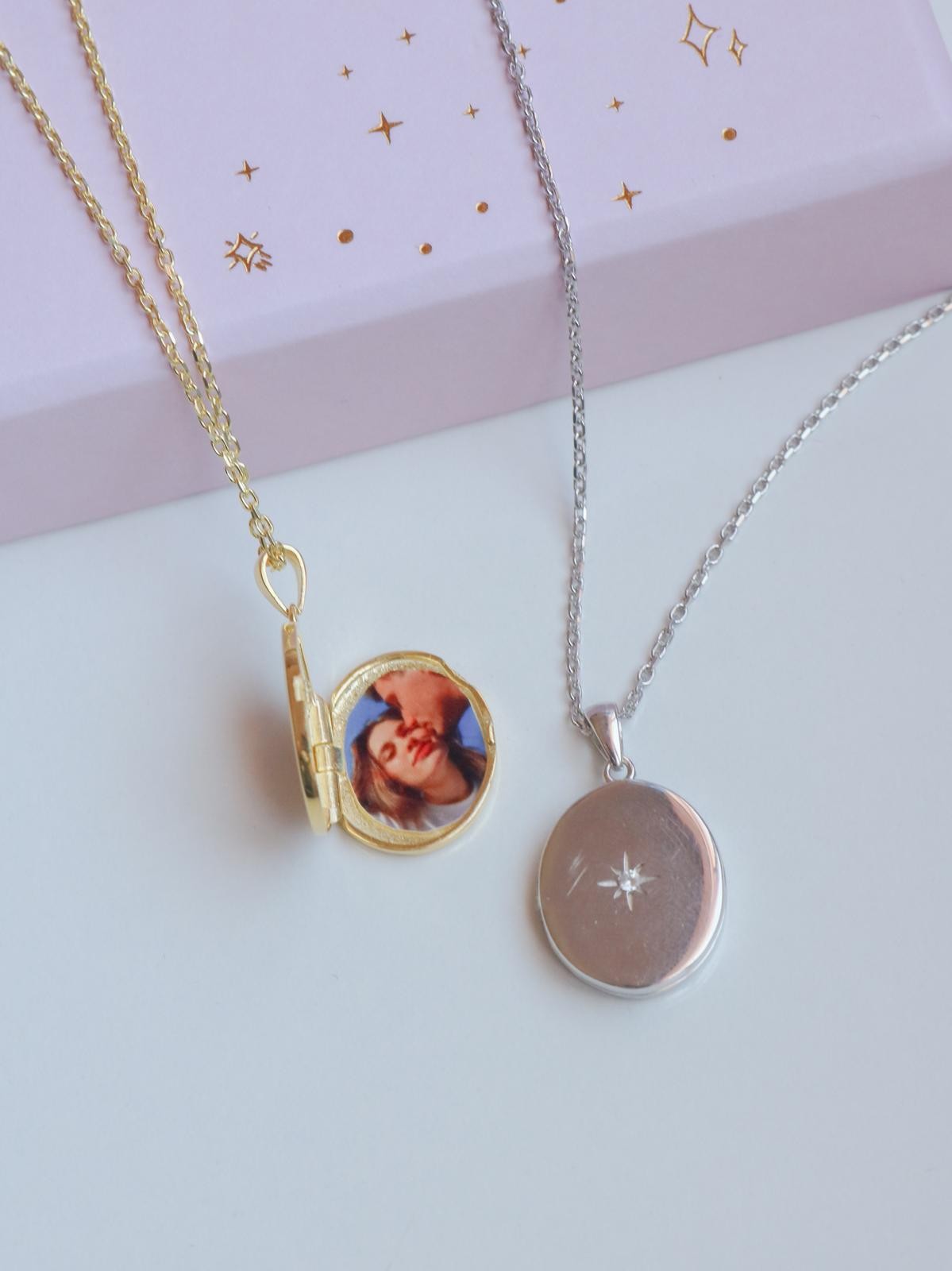 Locked Memoire v2. 925 Silver Locket Necklace with Personalized Photo