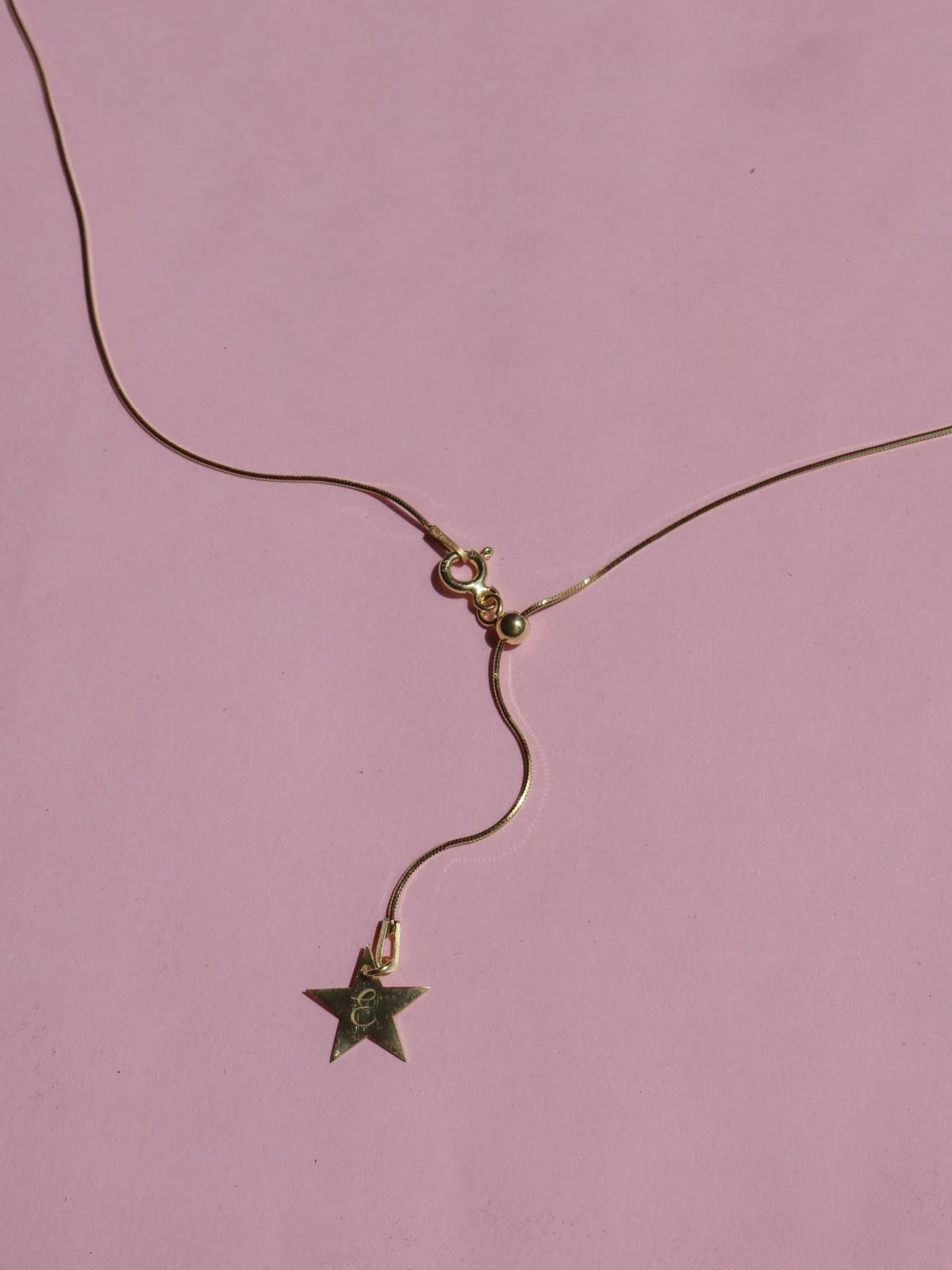 Starry Letter Elevator Necklace 925 Silver