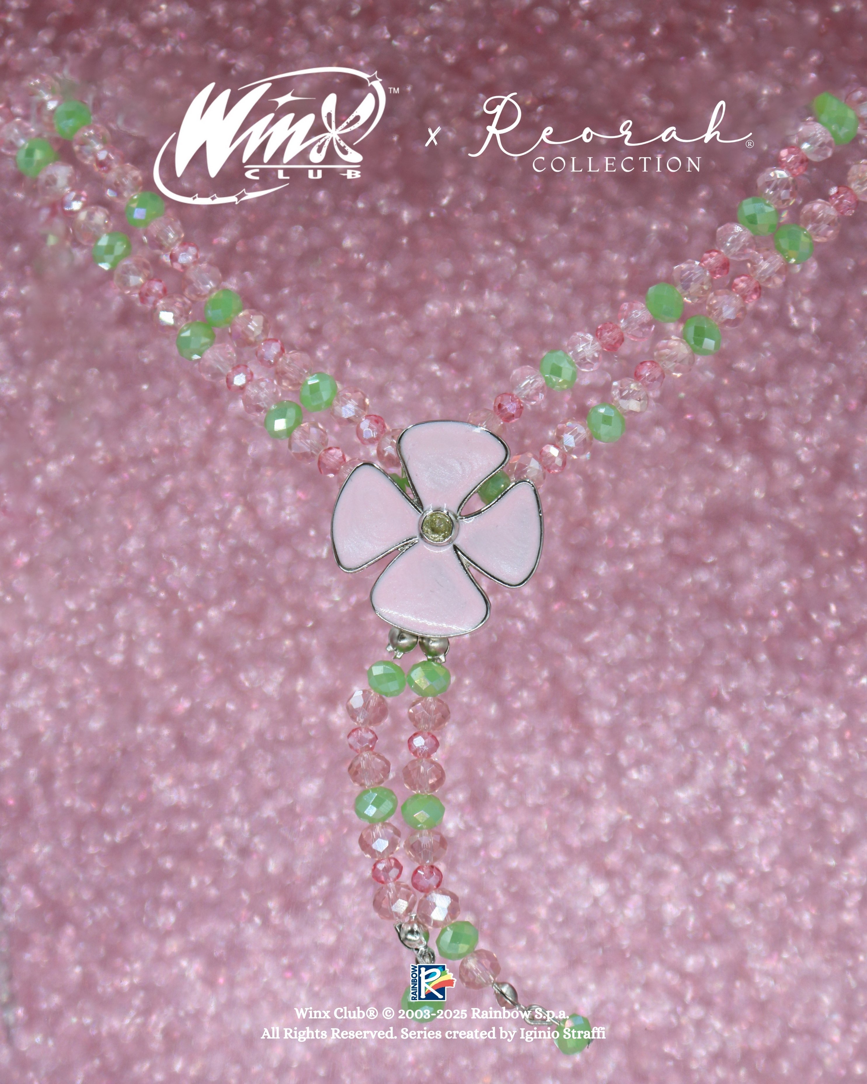Winx Club® Flora Flower Boncuklu Choker Kolye