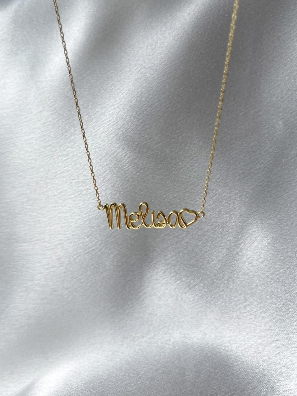 2 Dimensional Name Necklace 925 Silver