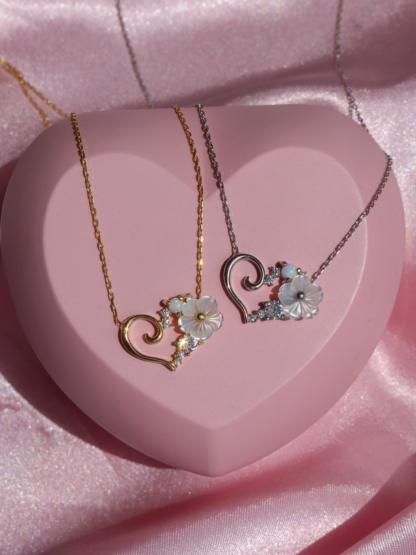 Blossom Heart 925 Silver Necklace