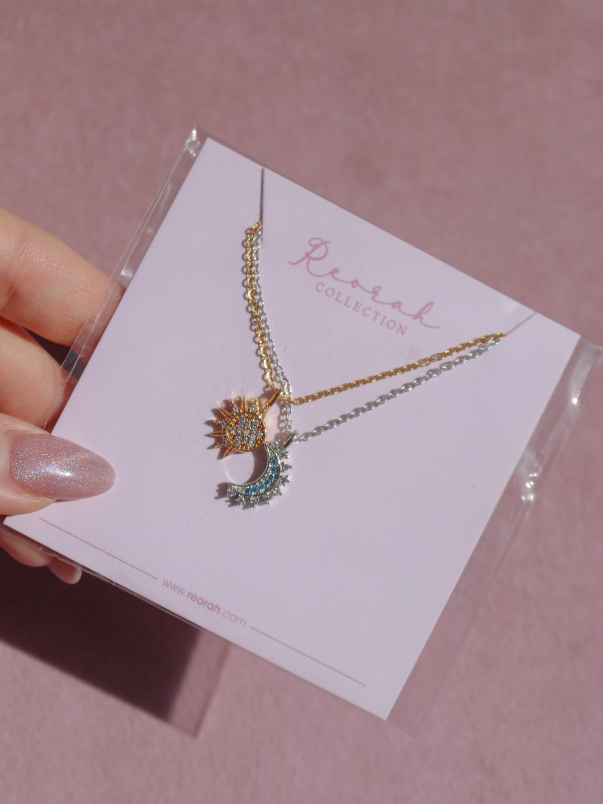 Moon and Sun Double Necklace