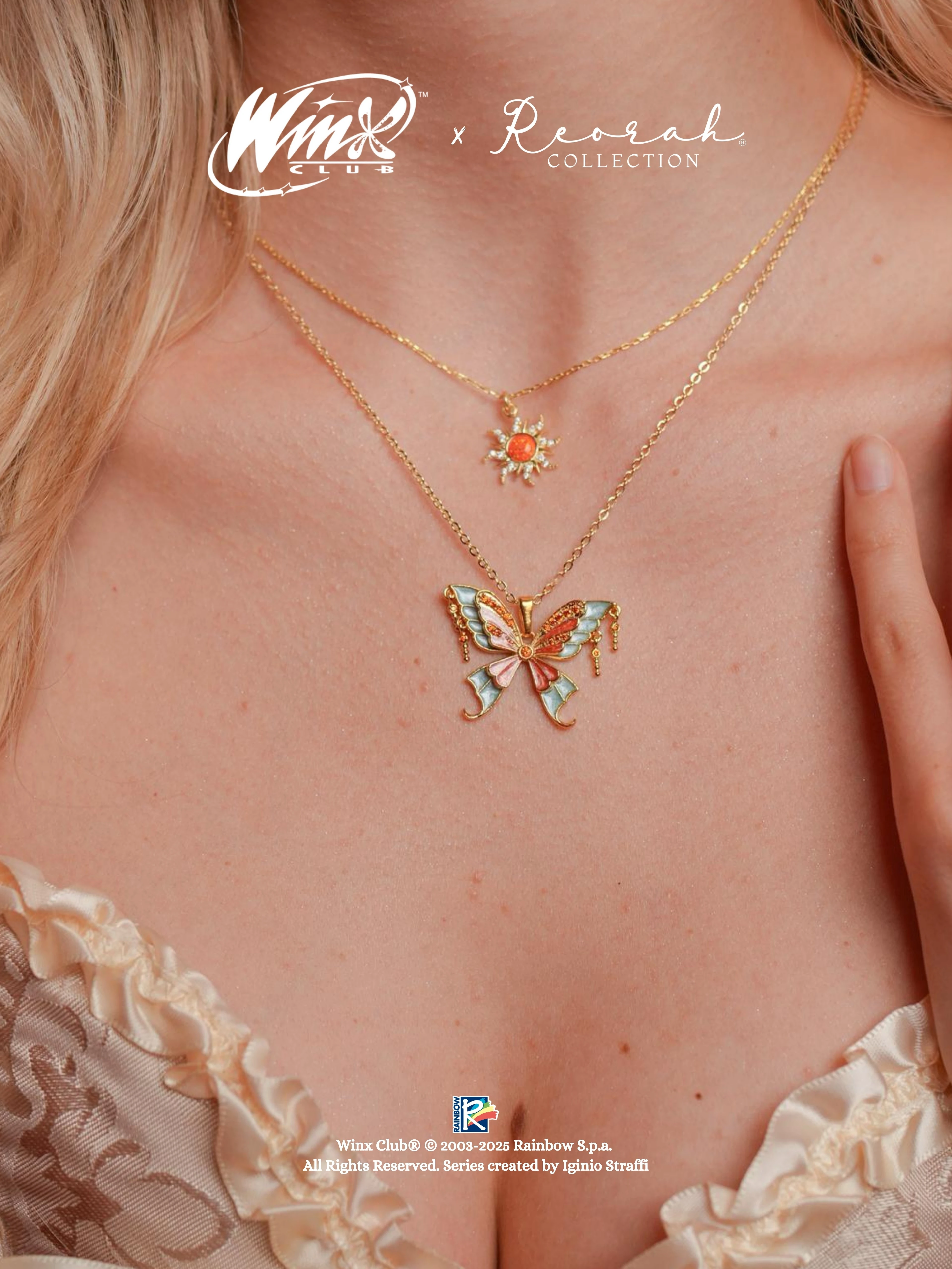 Winx Club® Stella Opal Sun Necklace 925 Sterling Silver