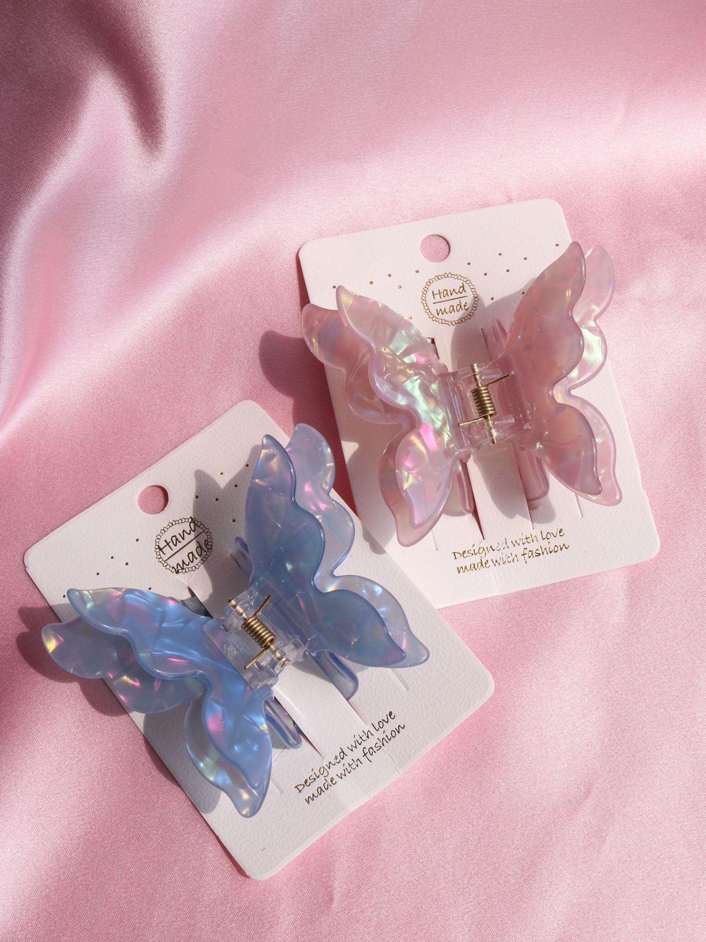 Acrylic Double Butterfly Buckle