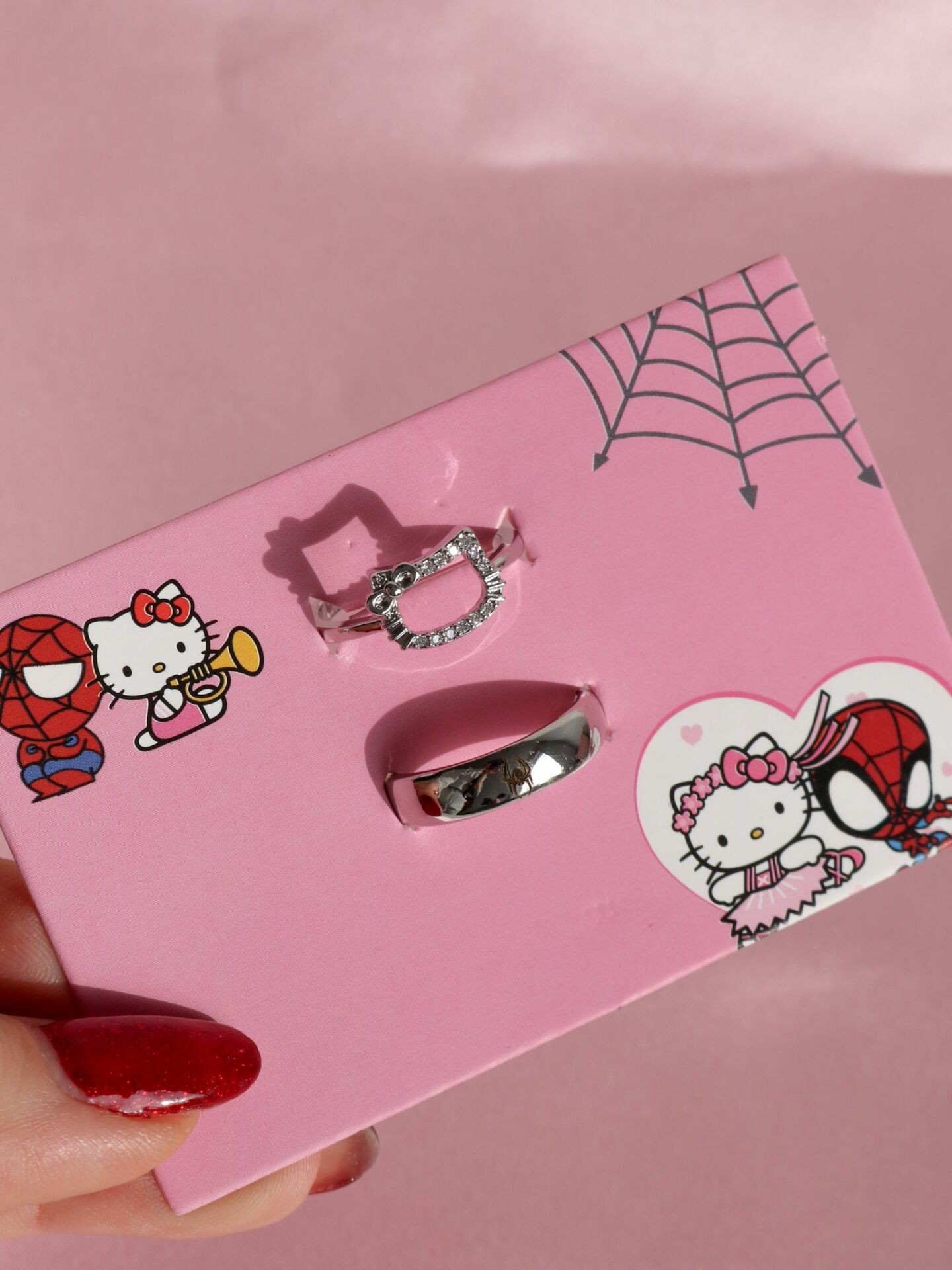 Spiderman Hello Kitty Couple Ring