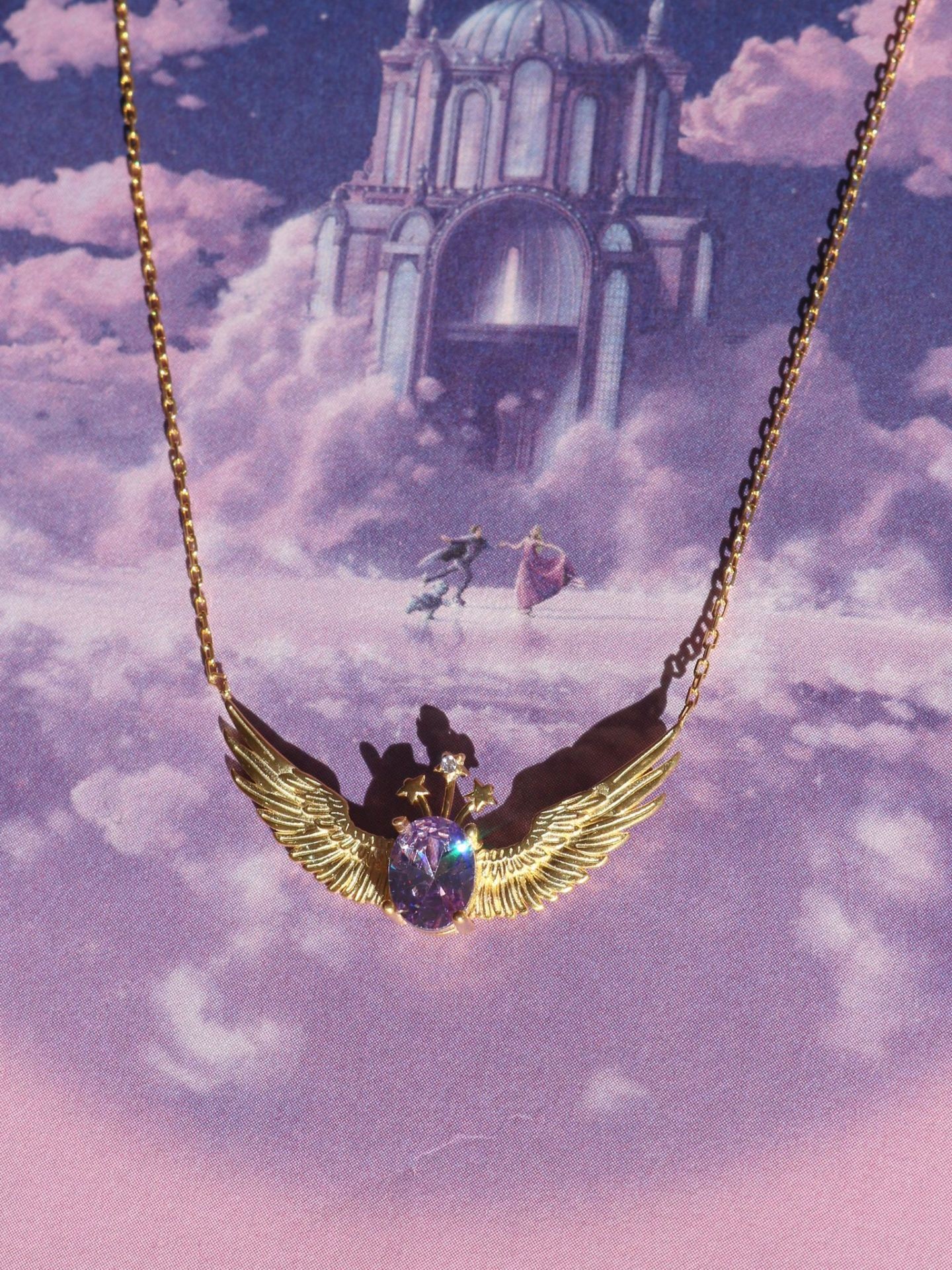 Wand of Light Magic Pegasus Necklace 925 Silver