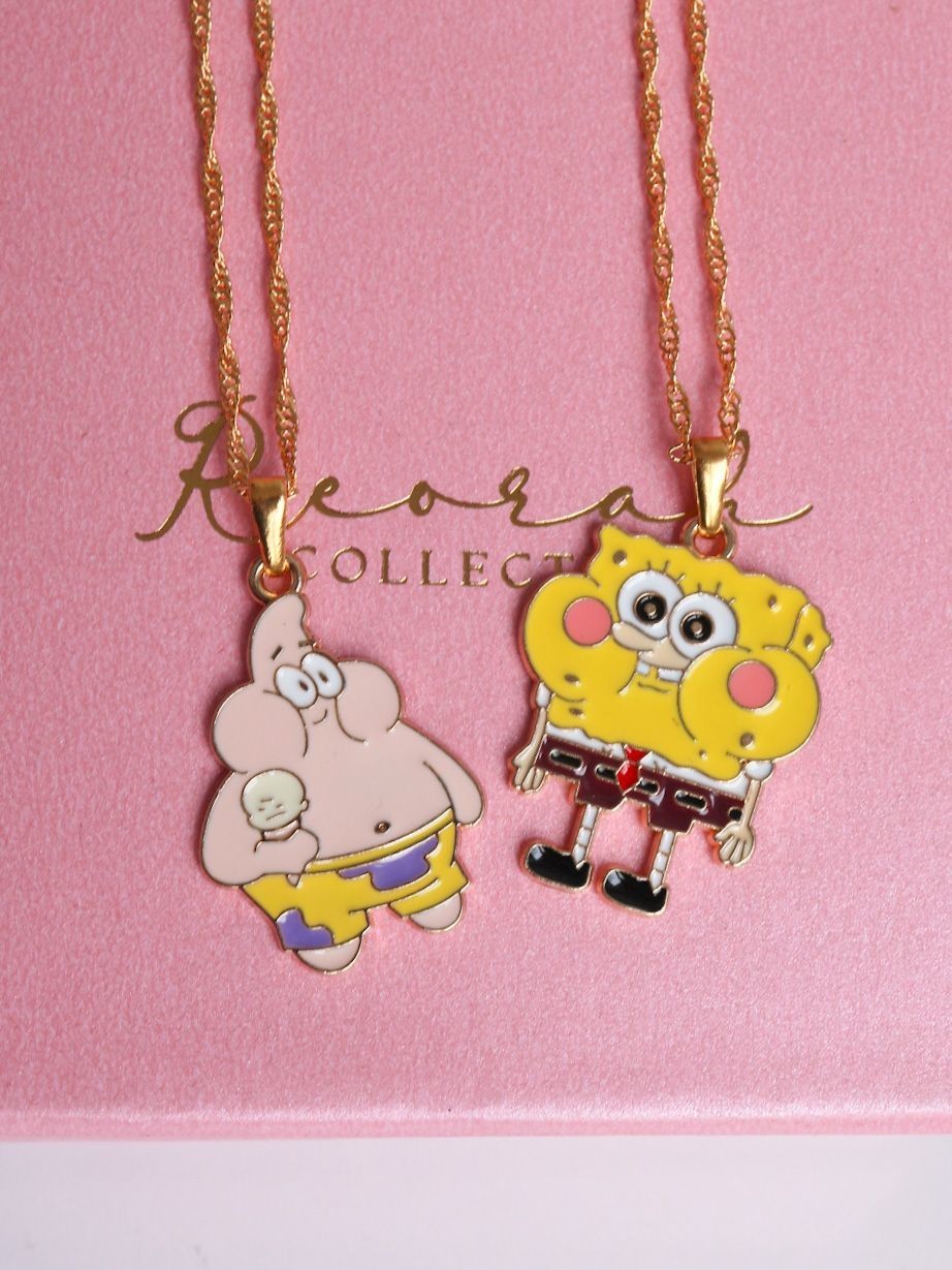 SpongeBob and Patrick Friendship Necklace (Pair)