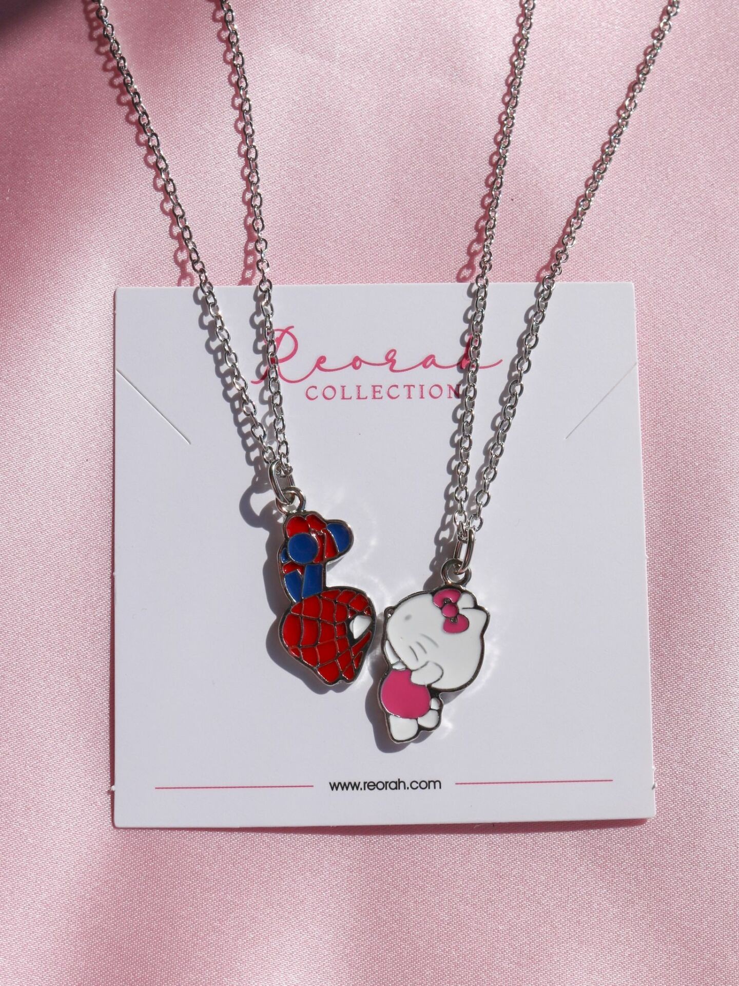 Spiderman Hello Kitty Couple Necklace