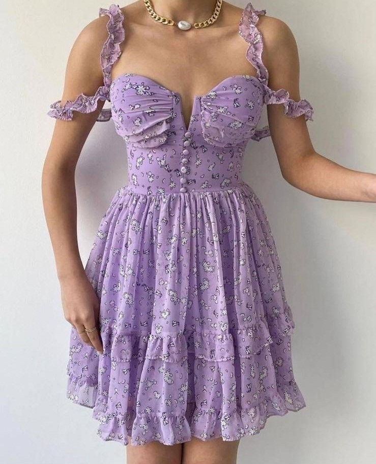 Lilac Floral Dress