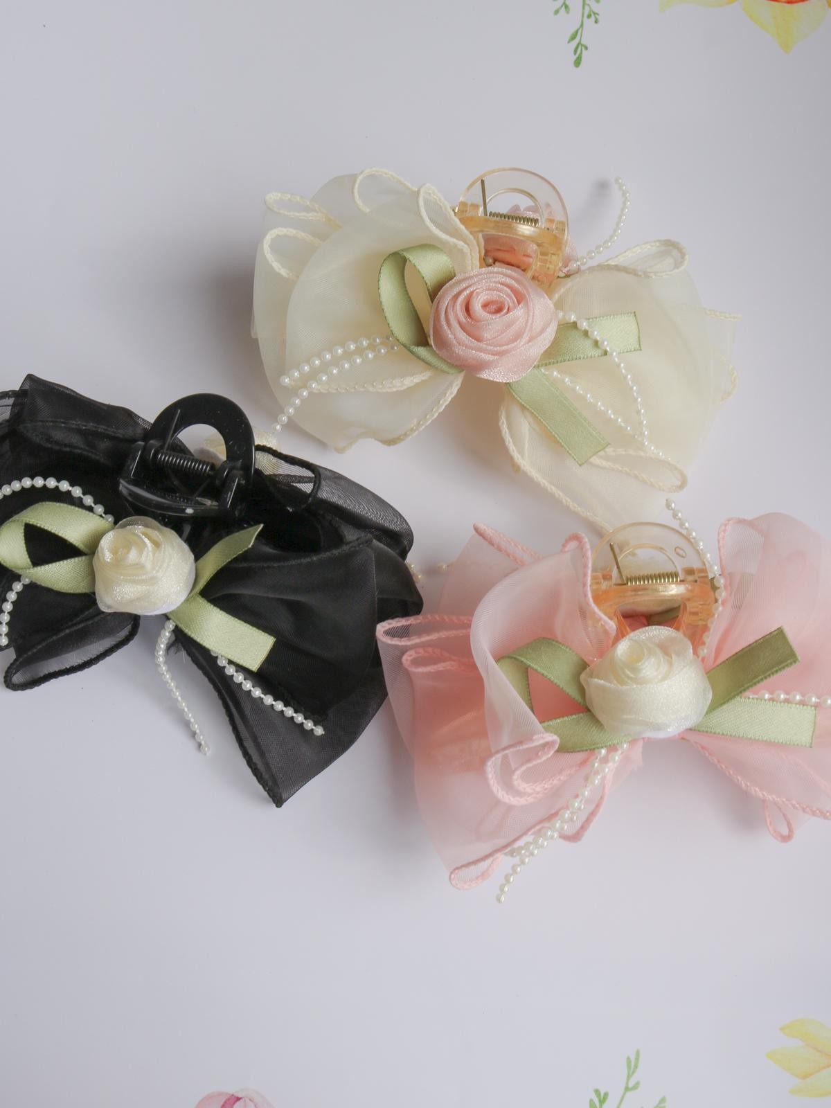 Cute Rose Bow Toka