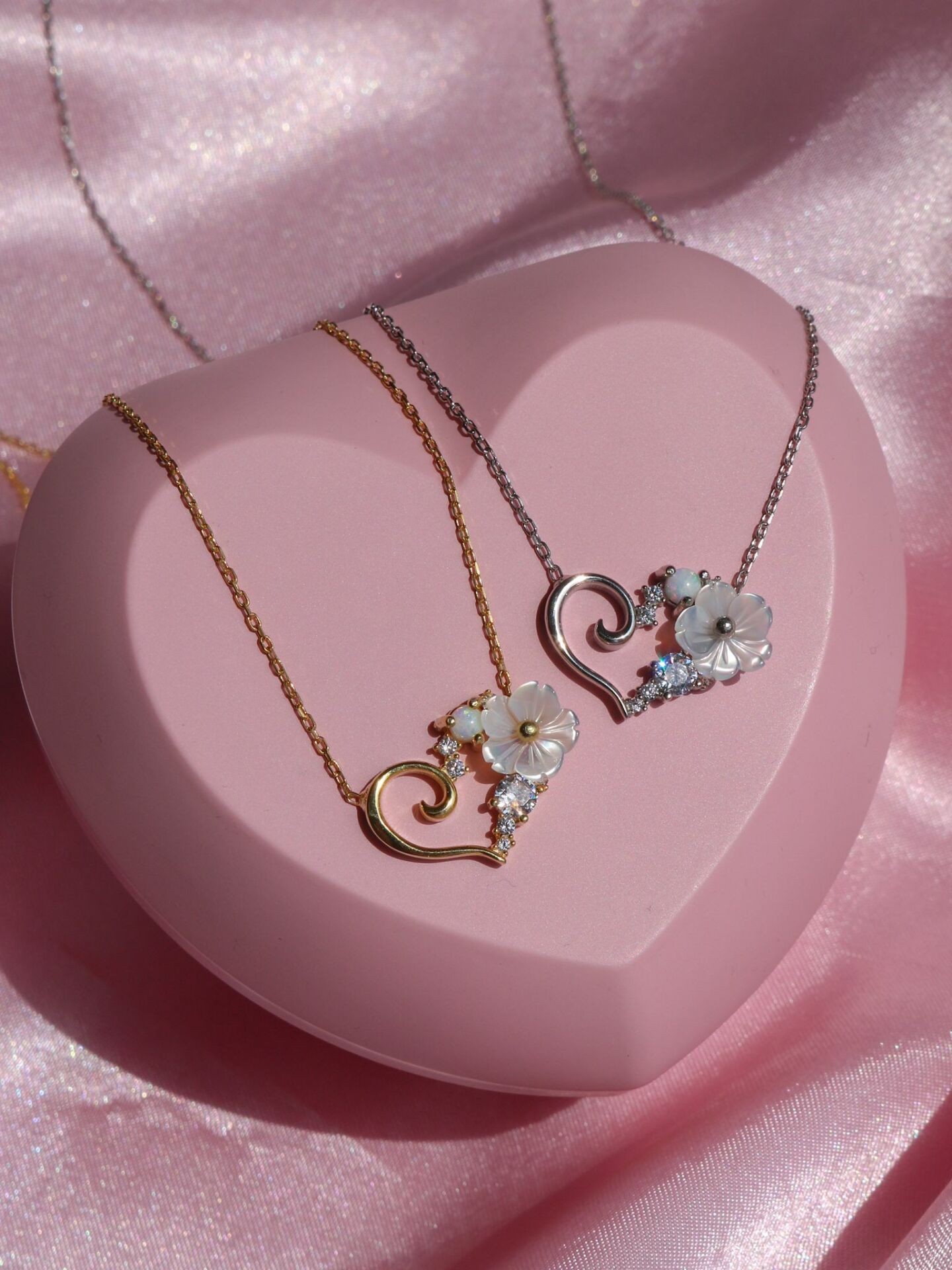 Blossom Heart 925 Silver Necklace