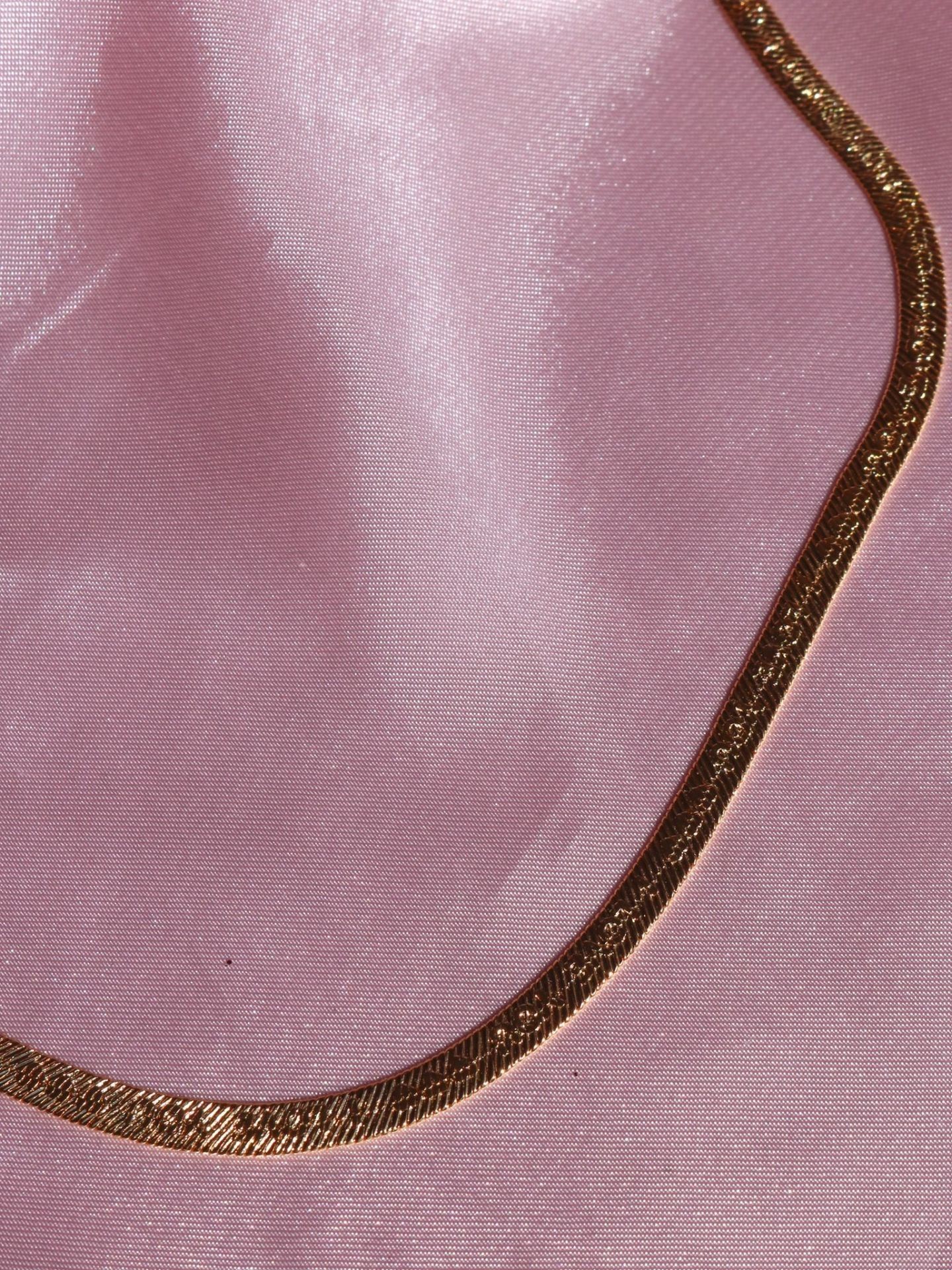 I Love You Flat Chain Necklace Thin