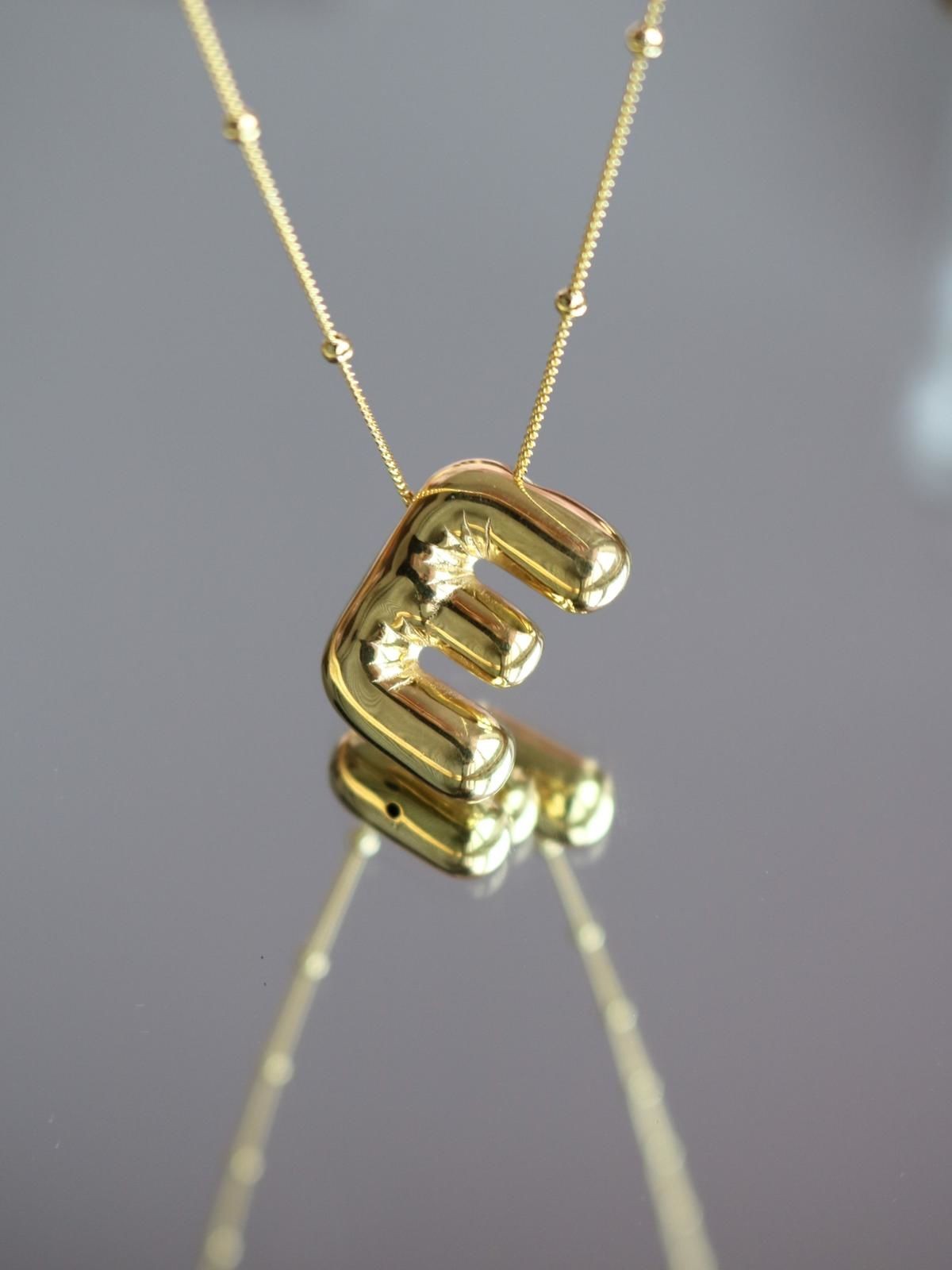Balloon Letter Necklace 925 Silver