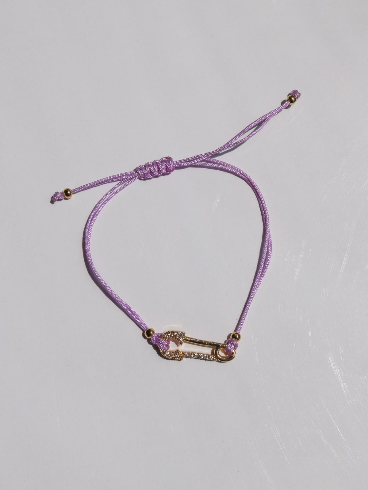 Purple String Needle Charm Bracelet | Manifest