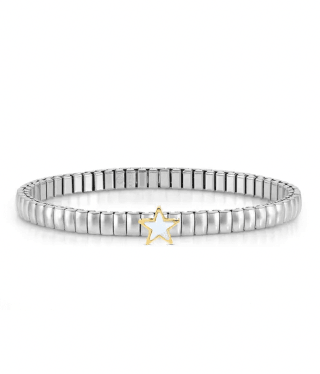 EXTENSION STAINLESS STEEL BRACELET, MOTHER OF PEARL STAR