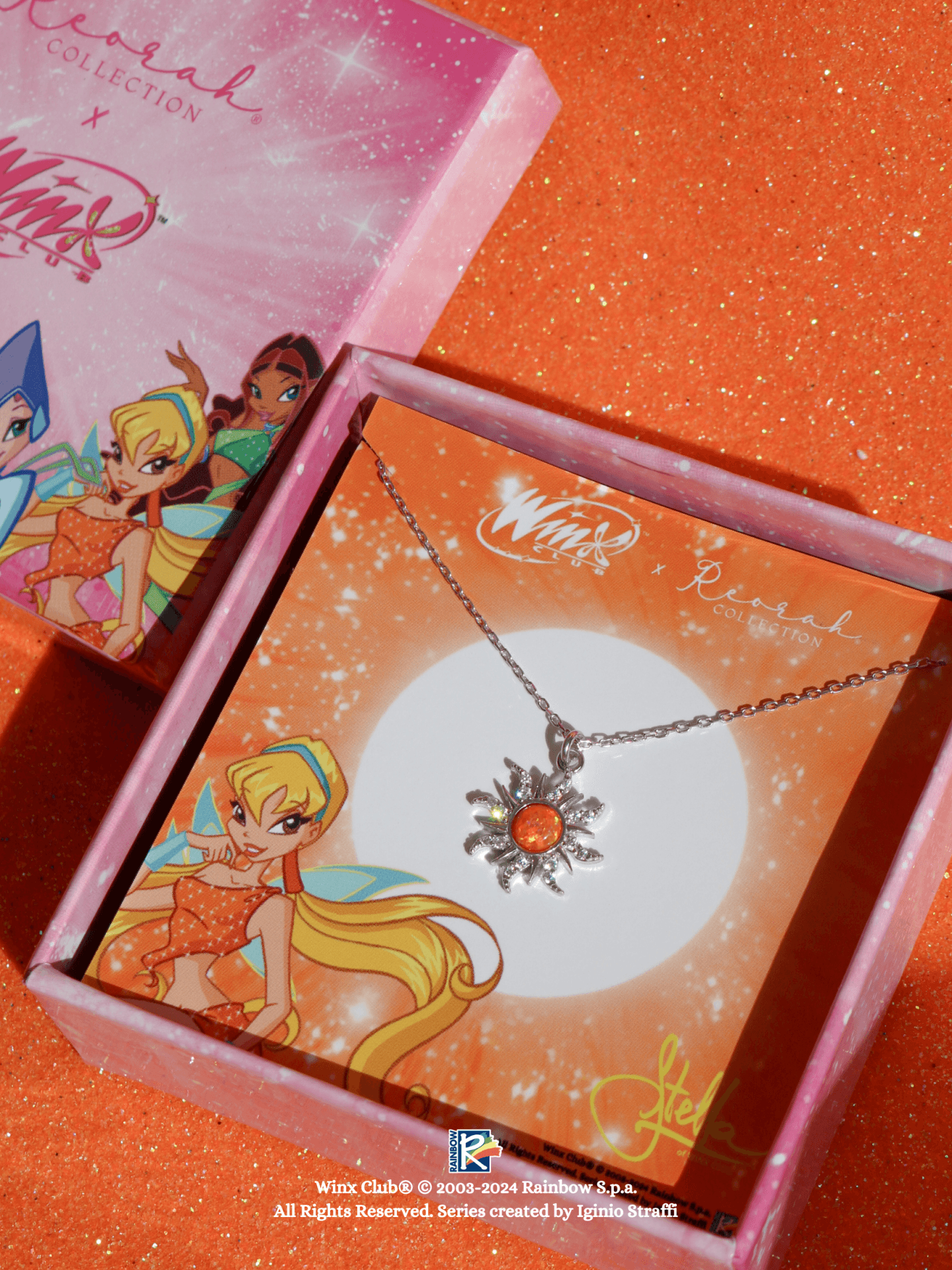 Winx Club® Stella Opal Sun Necklace 925 Sterling Silver