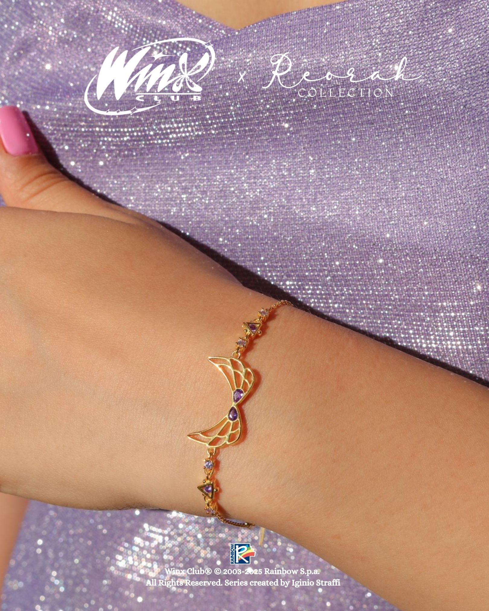 Winx Club® Tecna Enchantix Wings 925 Gümüş Bileklik