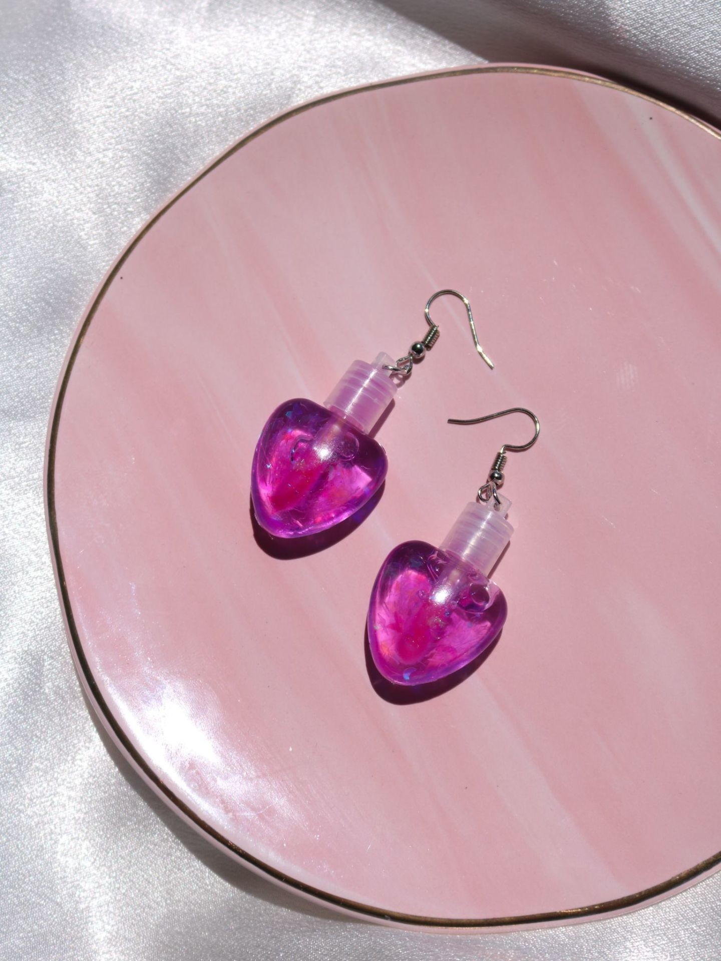 Lip Gloss Heart Earrings