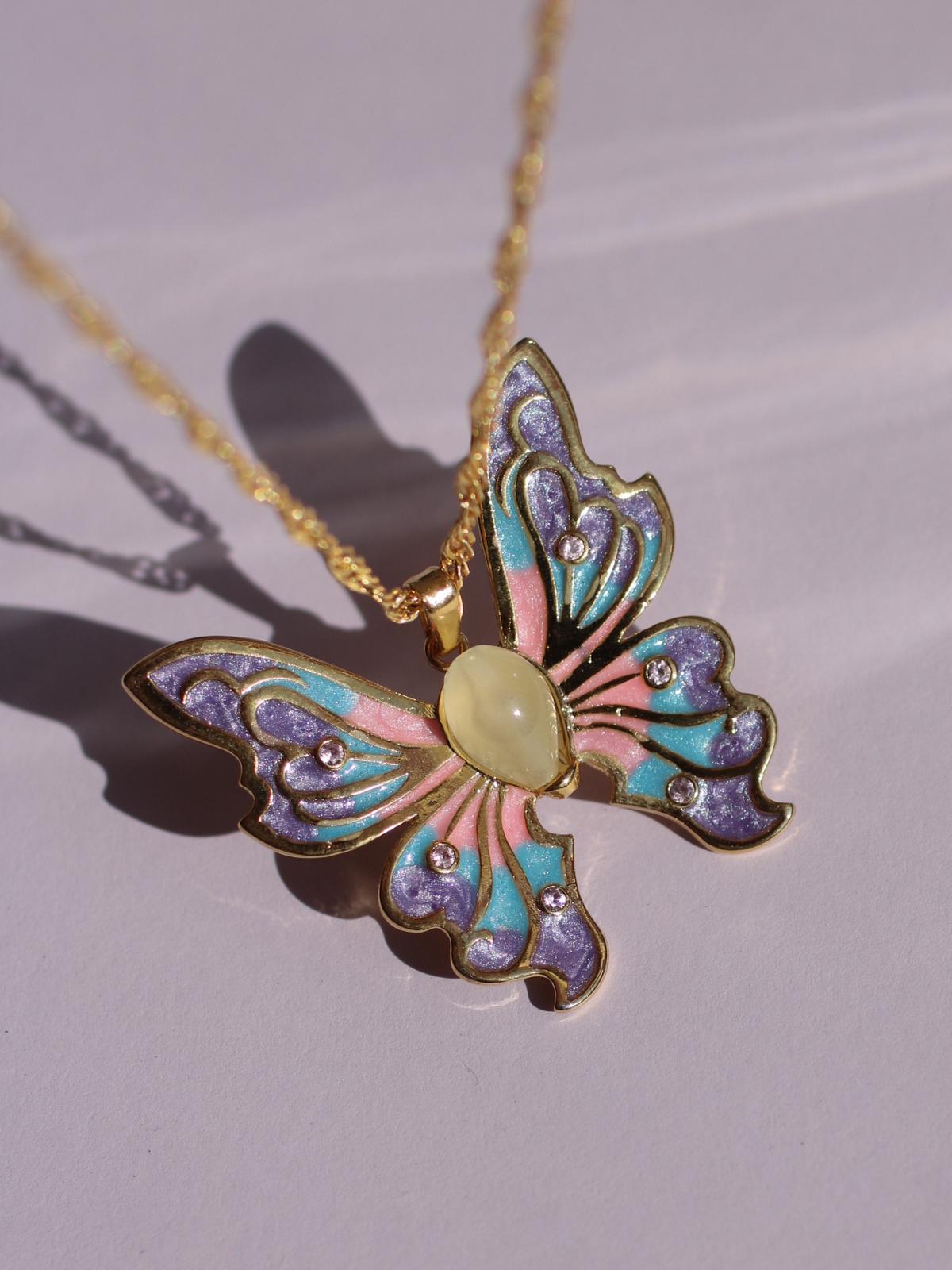 Fairy Elina Glow in the Dark Butterfly Necklace