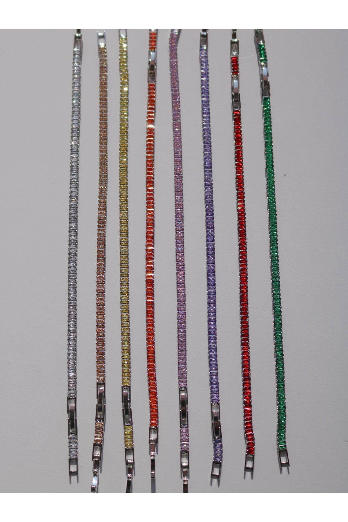 Pink Baguette Stone Waterway Bracelet