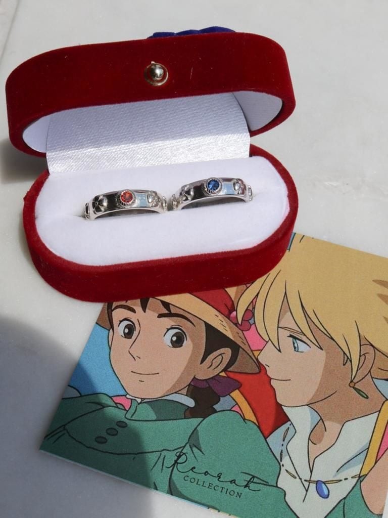 Howl's Moving Castle Couple Ring 925 Silver