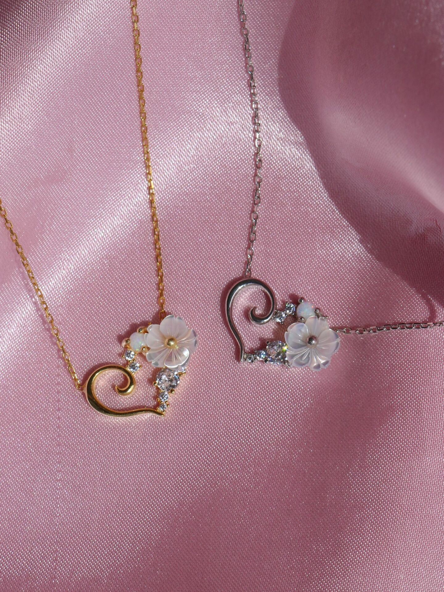 Blossom Heart 925 Silver Necklace