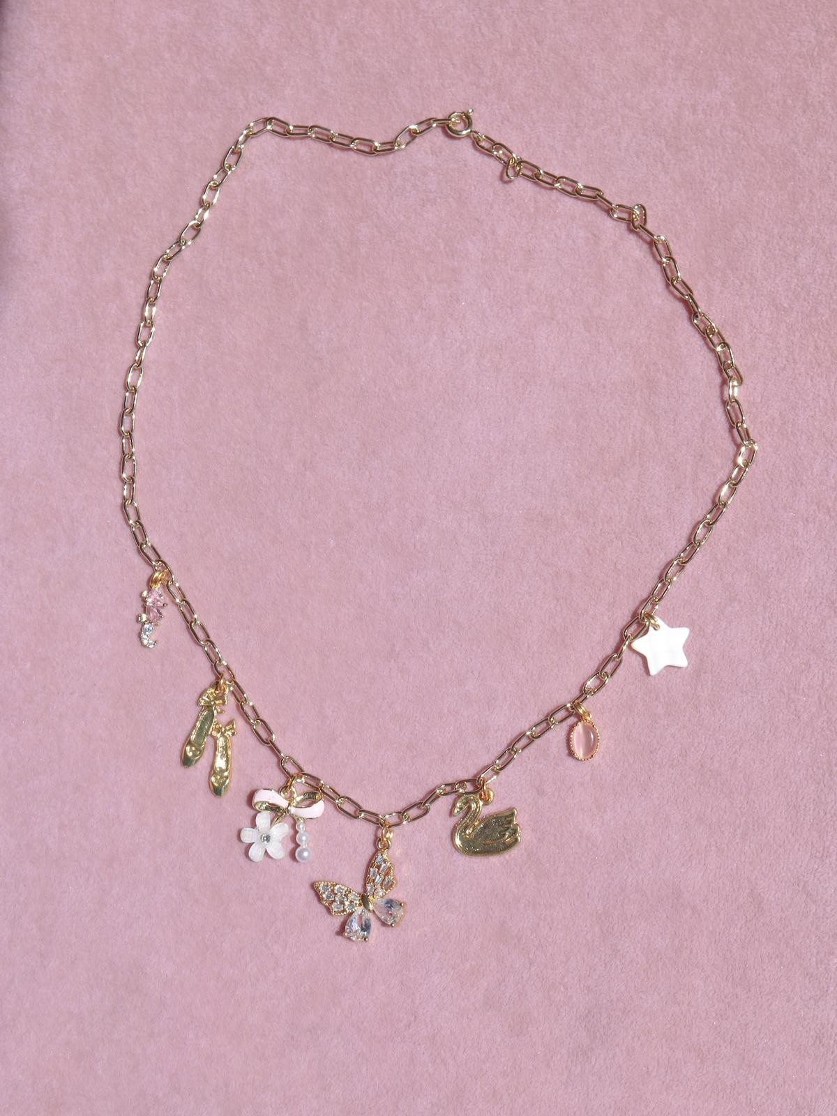 Ballet Wings Charm Kolye Xuping Zincir