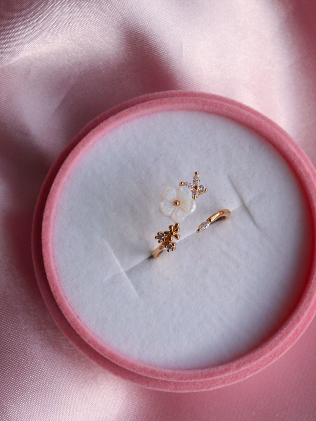 Minimal Butterfly Magnolia Ring