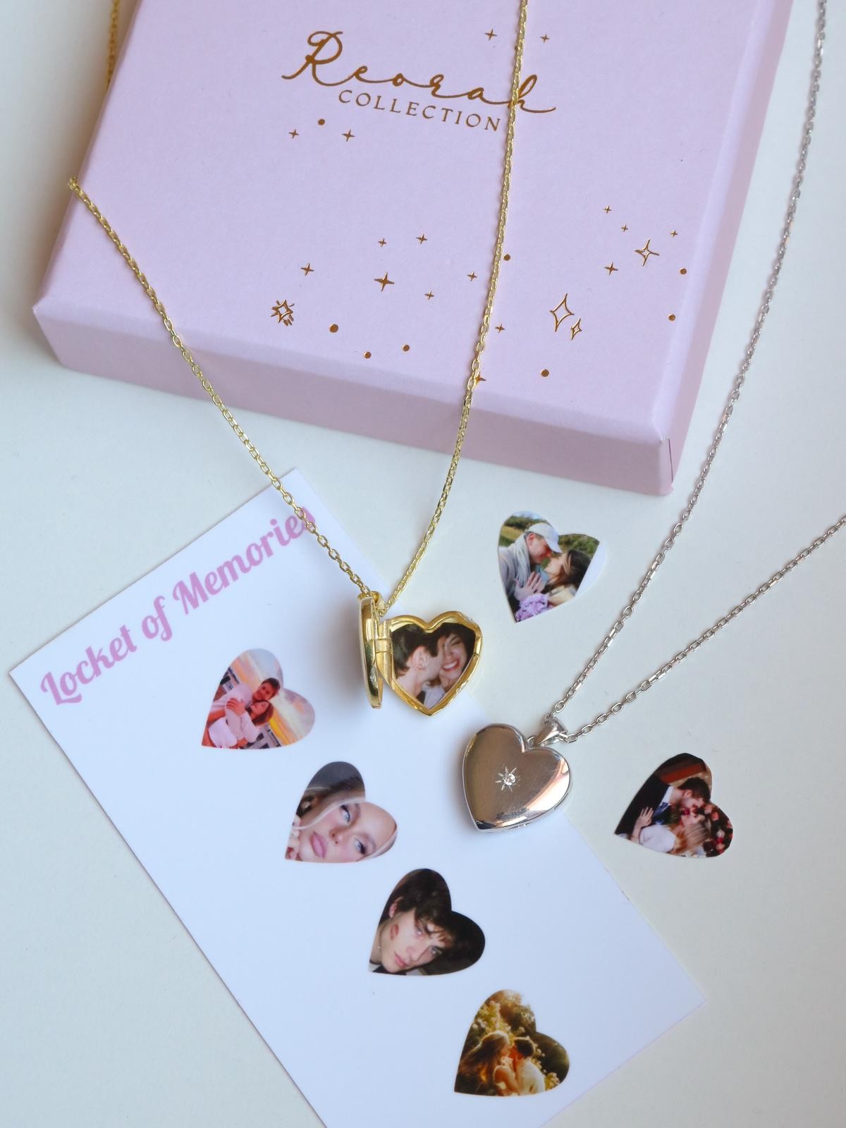 Locked Memoire 925 Silver Locket Necklace with Personalized Photo