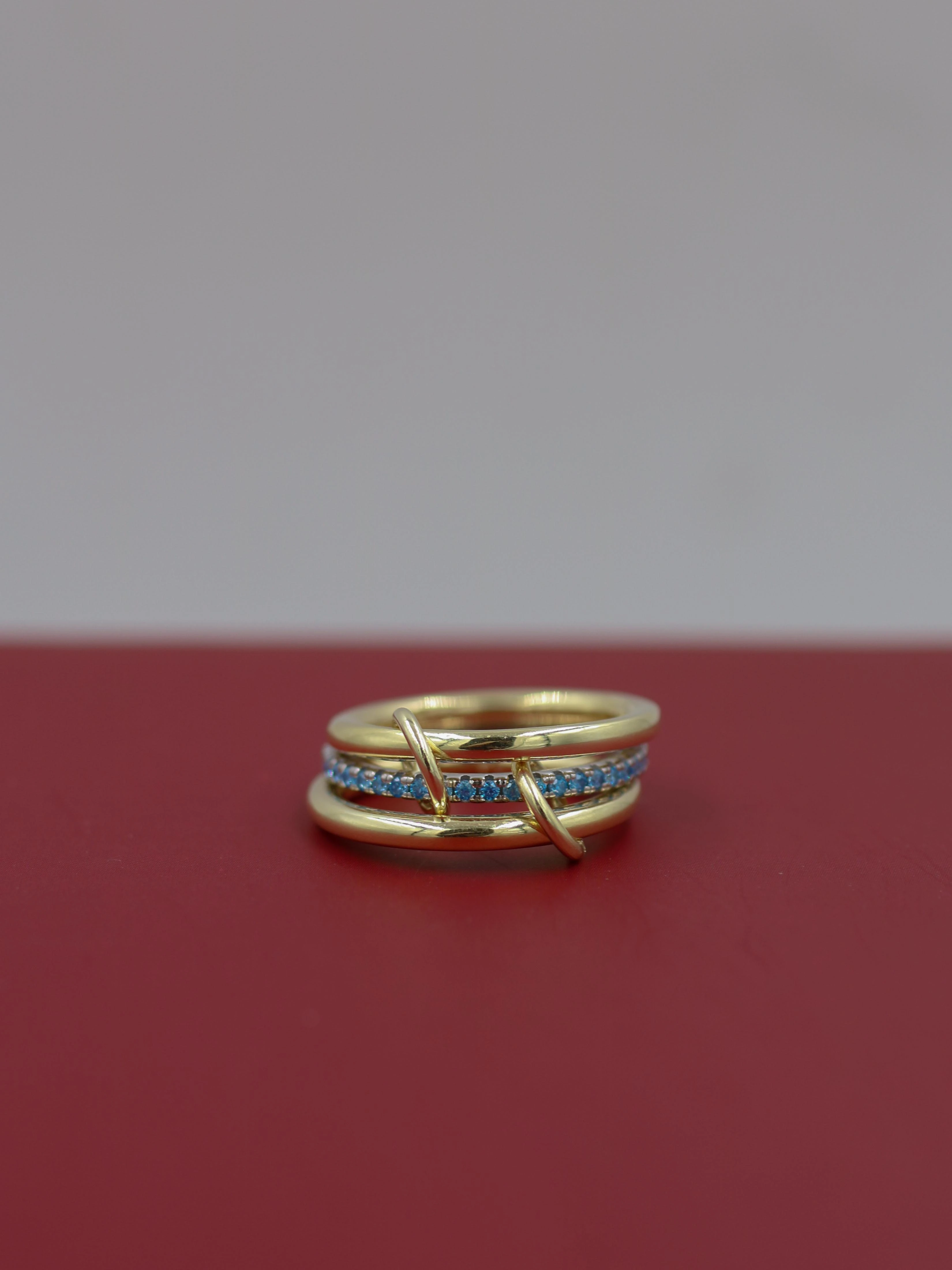 Blue Multiple 925 Silver Ring