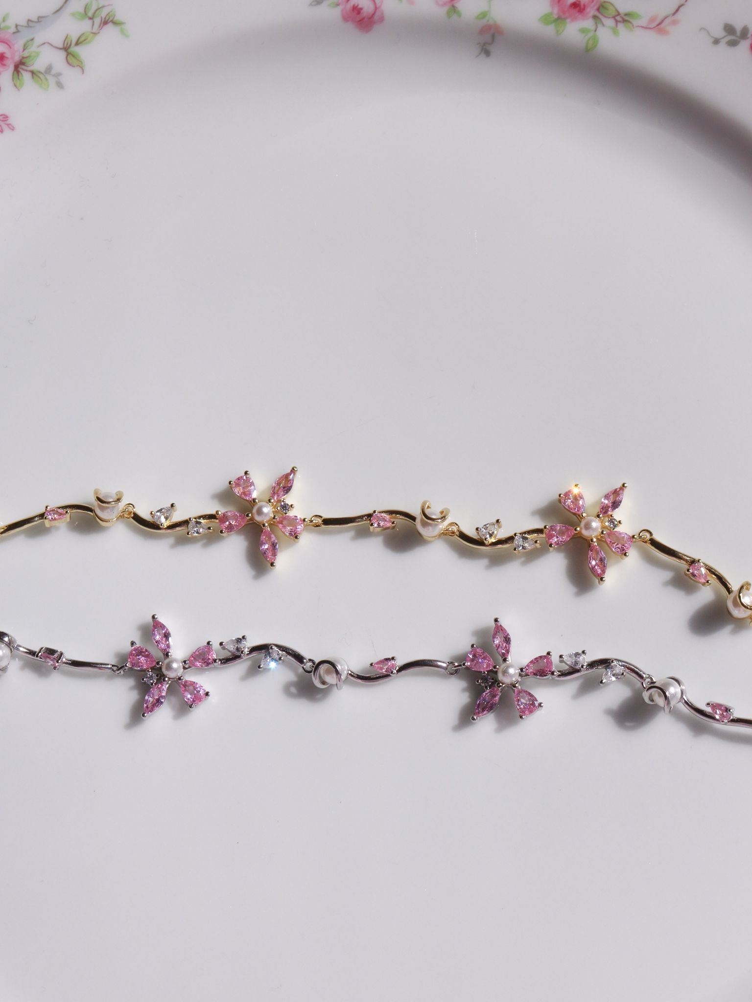 Daisy Flower 925 Silver Bracelet