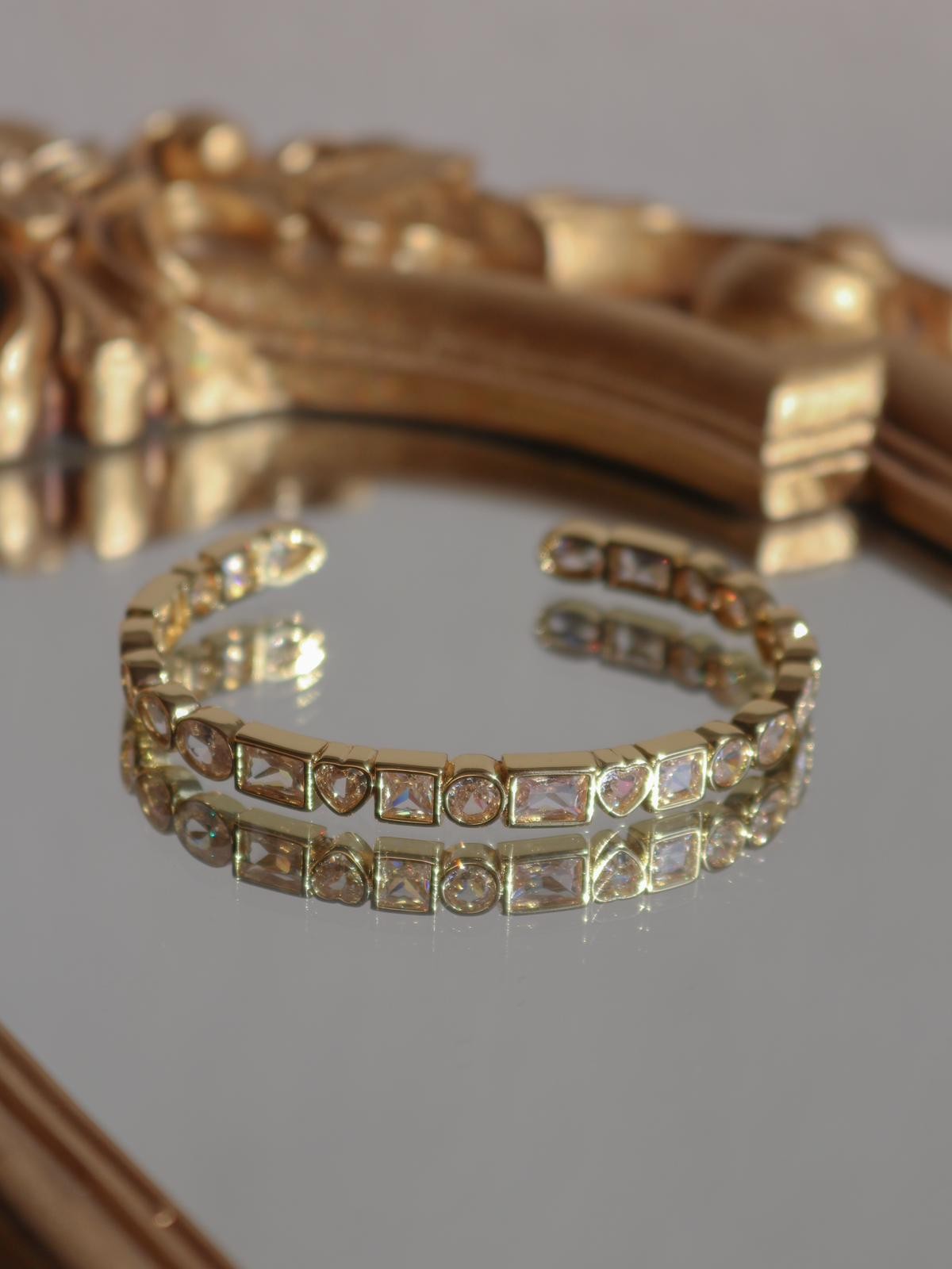 White Golden Mosaic Bracelet