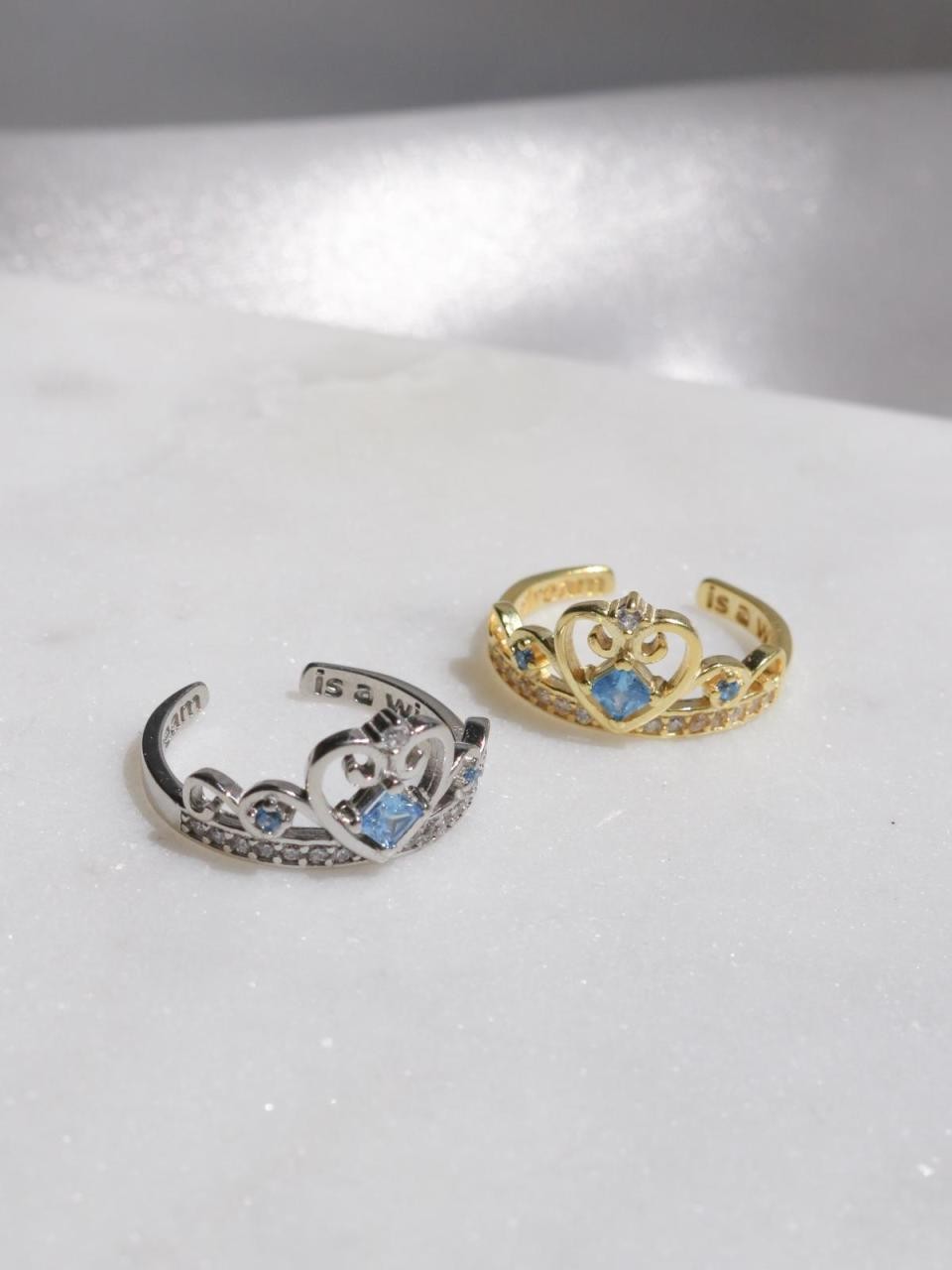 Cinderella 925 Silver Crown Ring