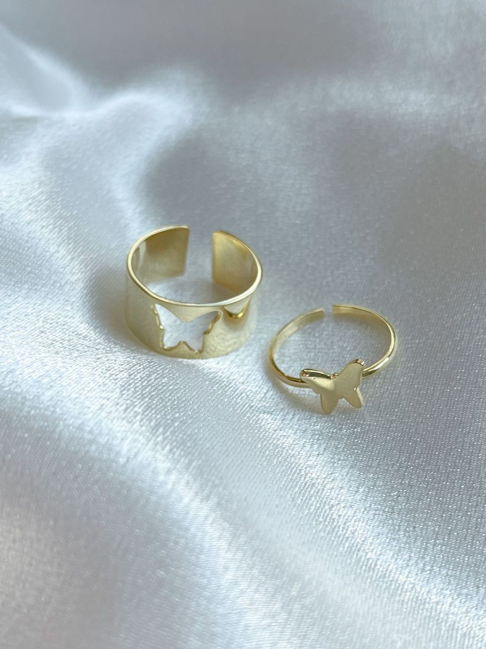 Couple Rings Butterfly 925 Silver Rings