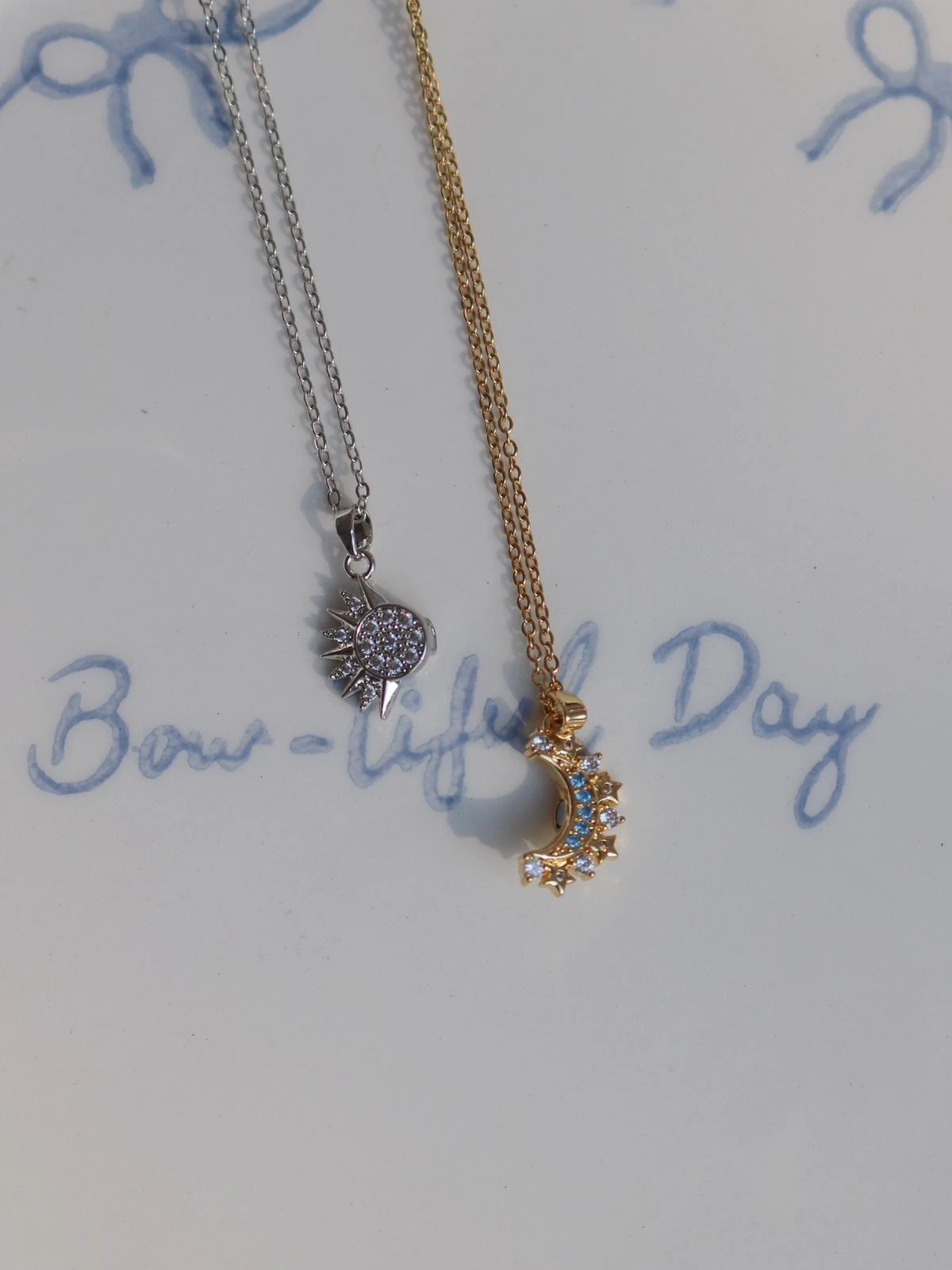 Moon and Sun Mıknatıslı Çift Kolye