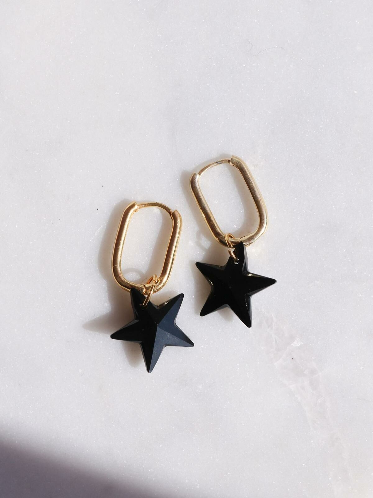 Black Star Swarovski Earring